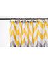 croydex-chevron-shower-curtain-and-bathmat-set-ndash-yellow-grey-and-whitedetail