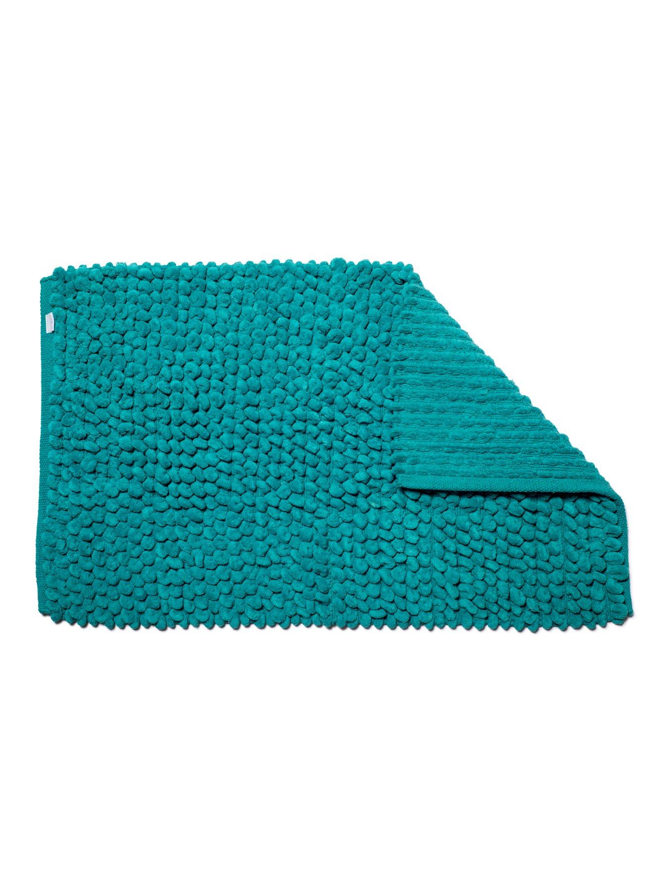 Image 5 of 6 of Croydex Chevron Shower Curtain and Bathmat Set &ndash; Aqua