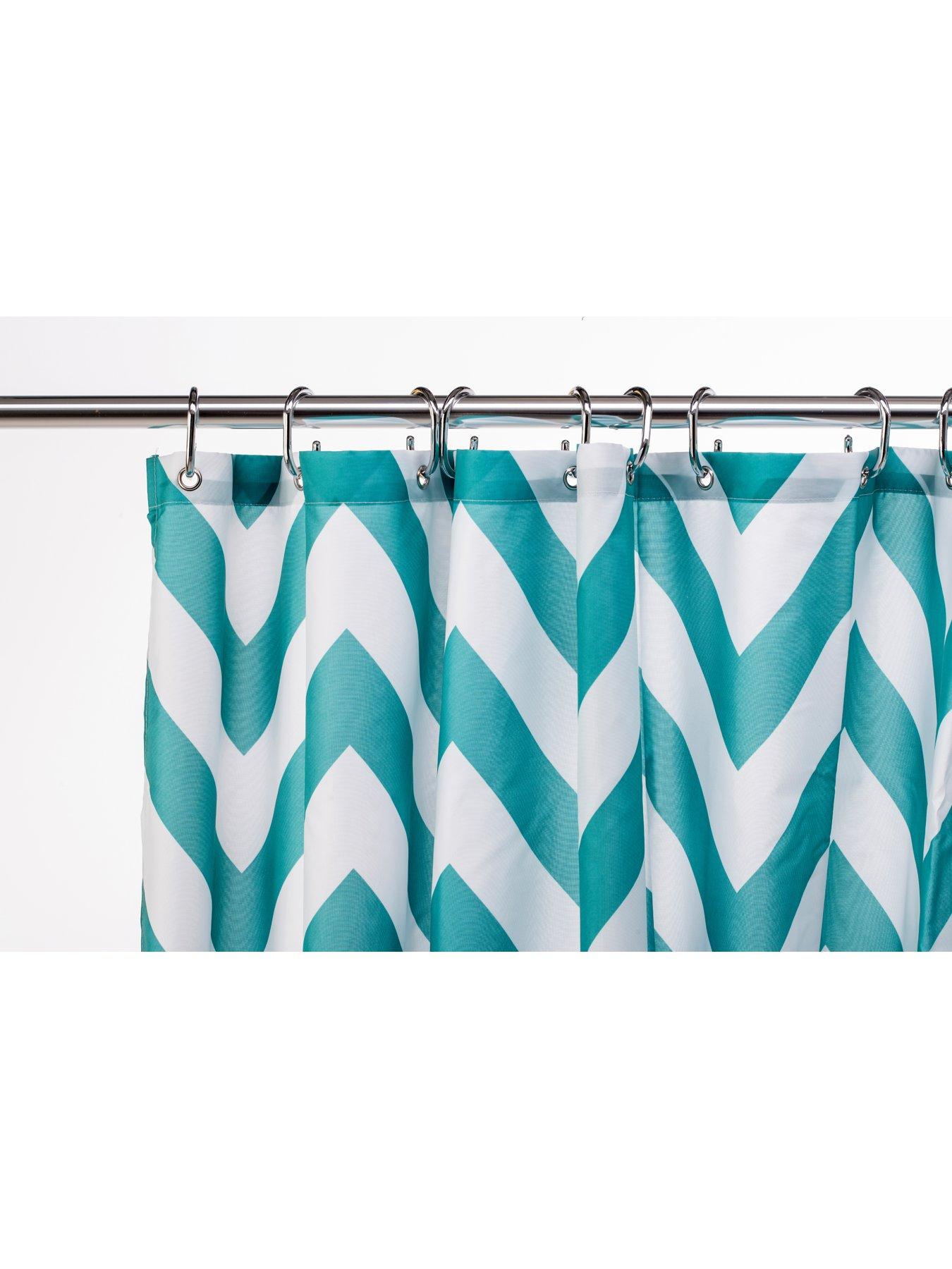 croydex-chevron-shower-curtain-and-bathmat-set-ndash-aquadetail