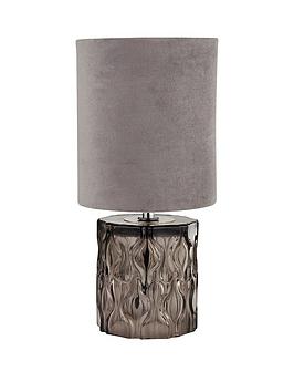 textured-glass-base-table-lamp-with-grey-shade