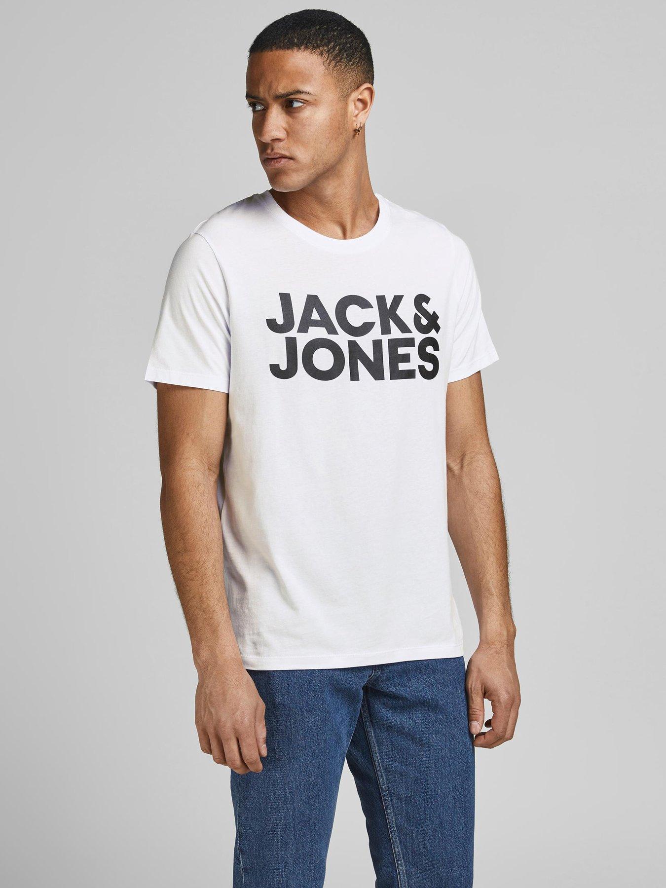 Jack & Jones Essentials Small Short Sleeve T-Shirt - White | Very Ireland