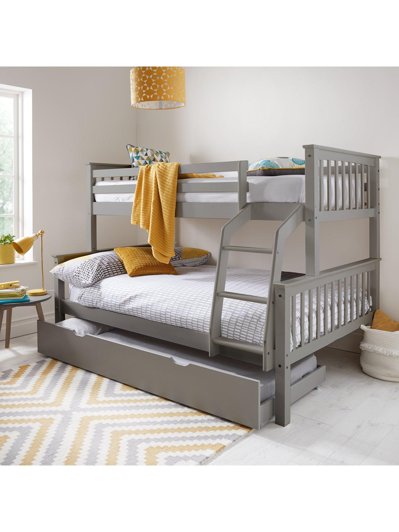 very-home-novara-detachable-trio-bunk-bed-with-mattress-options-buy-amp-save-ndash-grey-excludes-trundlenbsp--fscreg-certified