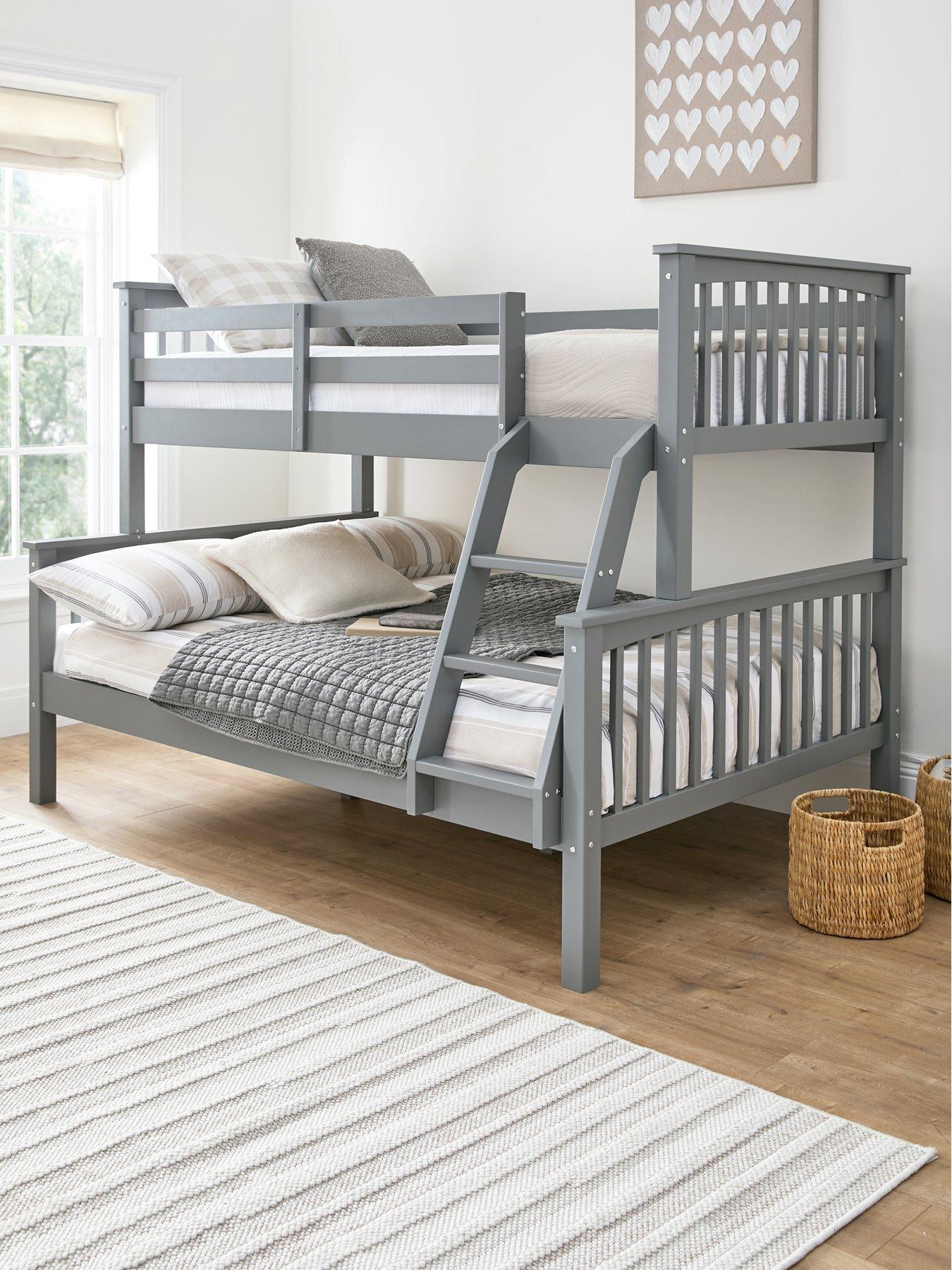 very-home-novara-detachable-trio-bunk-bed-with-mattress-options-buy-amp-save-ndash-grey-excludes-trundlenbsp--fscreg-certifiedfront