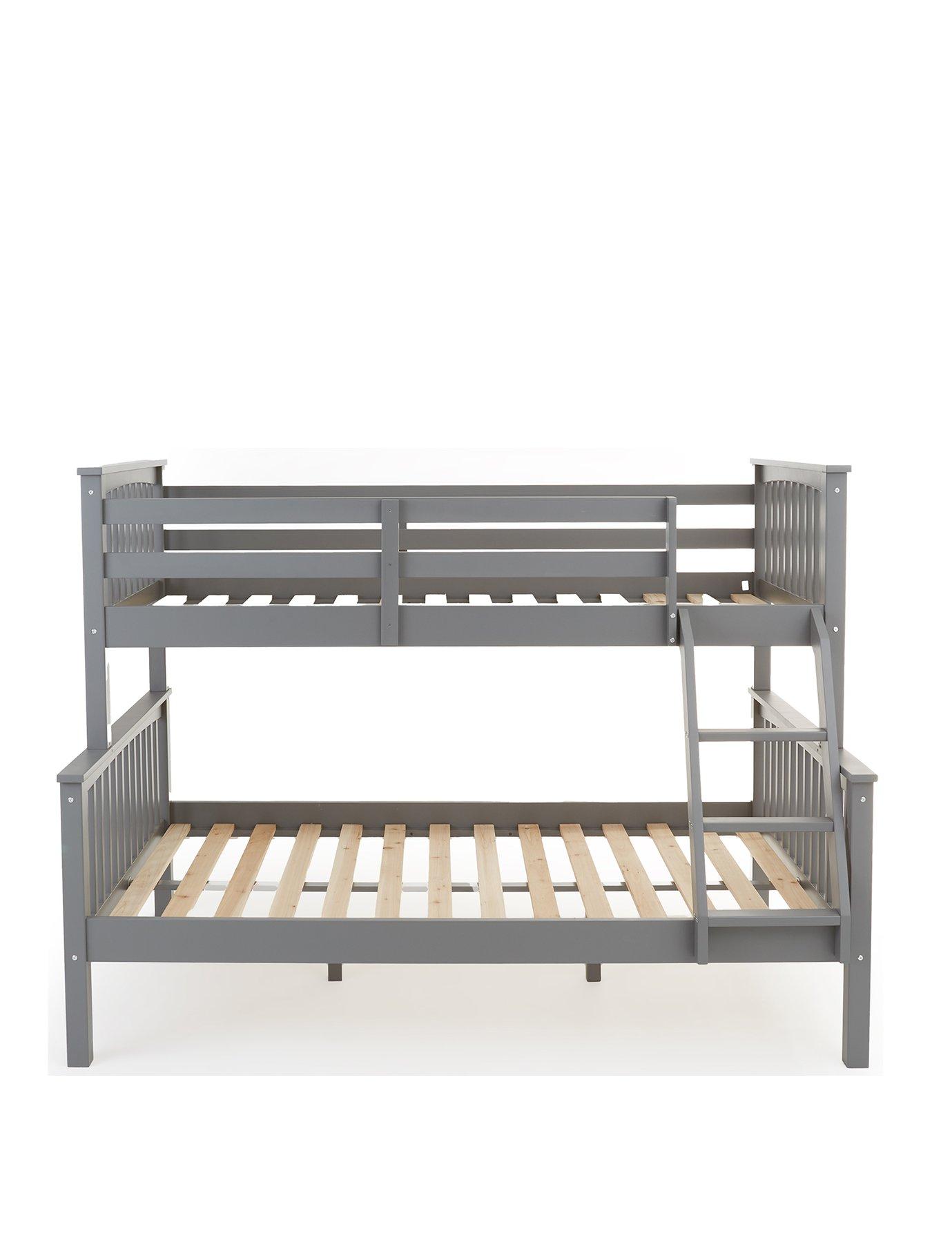 Image 3 of 7 of Very Home Novara Detachable Trio Bunk Bed with Mattress Options (Buy &amp; SAVE!) &ndash; Grey&nbsp;- FSC&reg; Certified