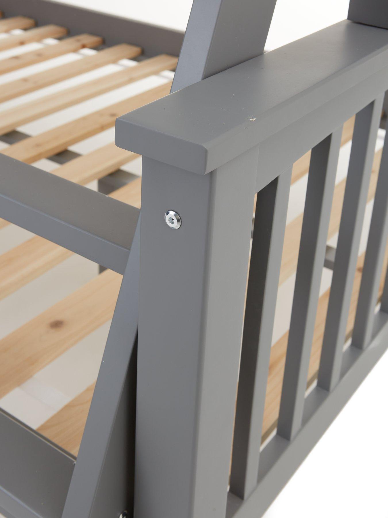 Image 5 of 7 of Very Home Novara Detachable Trio Bunk Bed with Mattress Options (Buy &amp; SAVE!) &ndash; Grey&nbsp;- FSC&reg; Certified