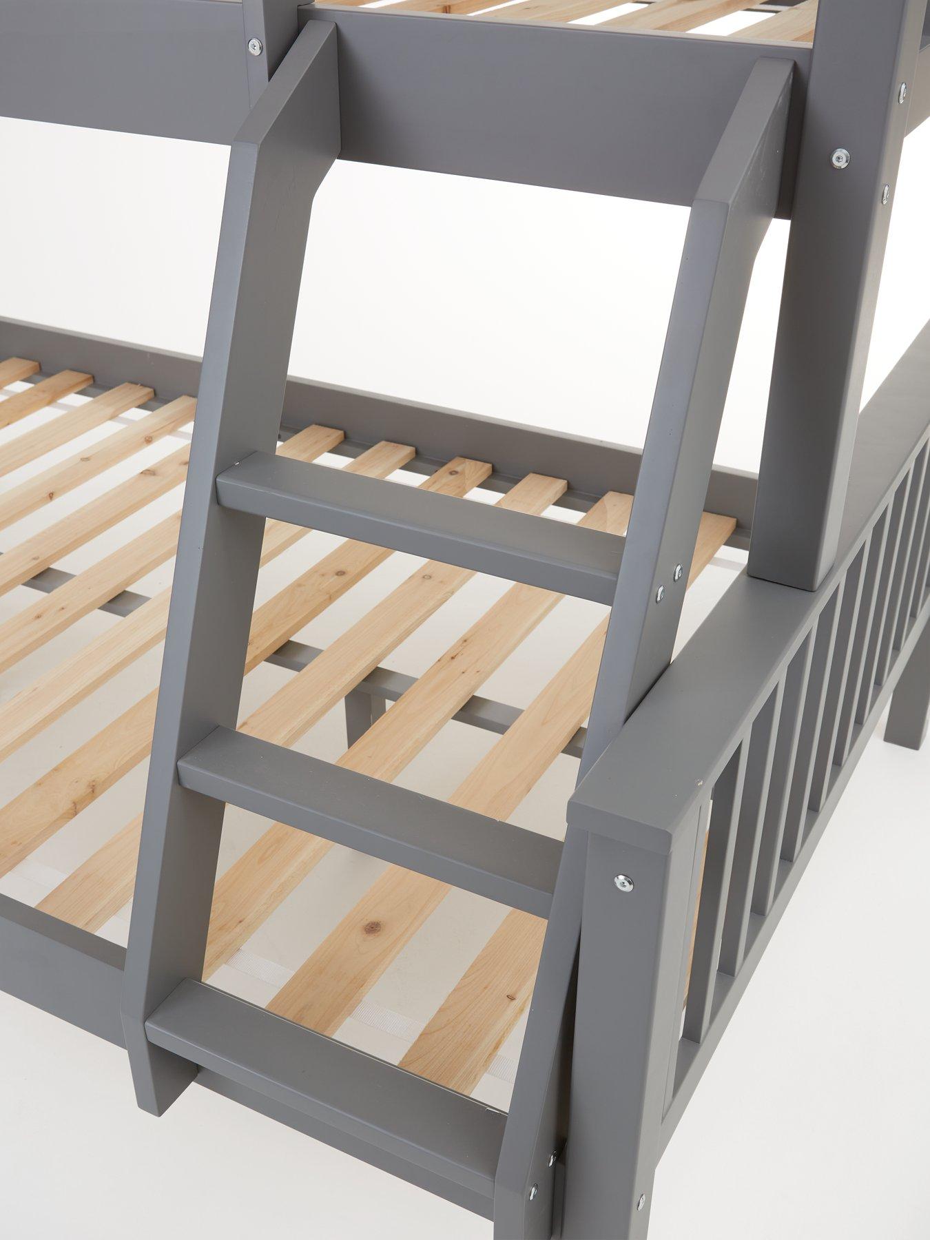 Image 6 of 7 of Very Home Novara Detachable Trio Bunk Bed with Mattress Options (Buy &amp; SAVE!) &ndash; Grey&nbsp;- FSC&reg; Certified
