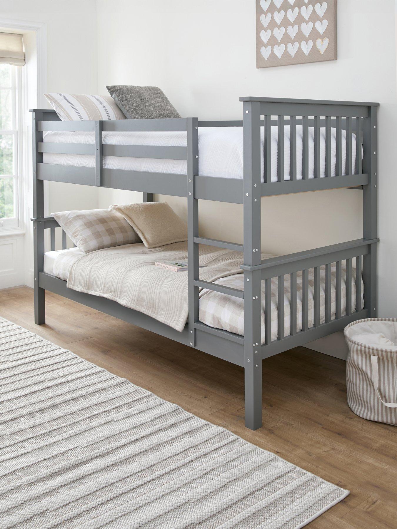 The Very Collection Novara Bunk Bed with Mattress Options (Buy  &  SAVE!) - Grey - FSC® Certified