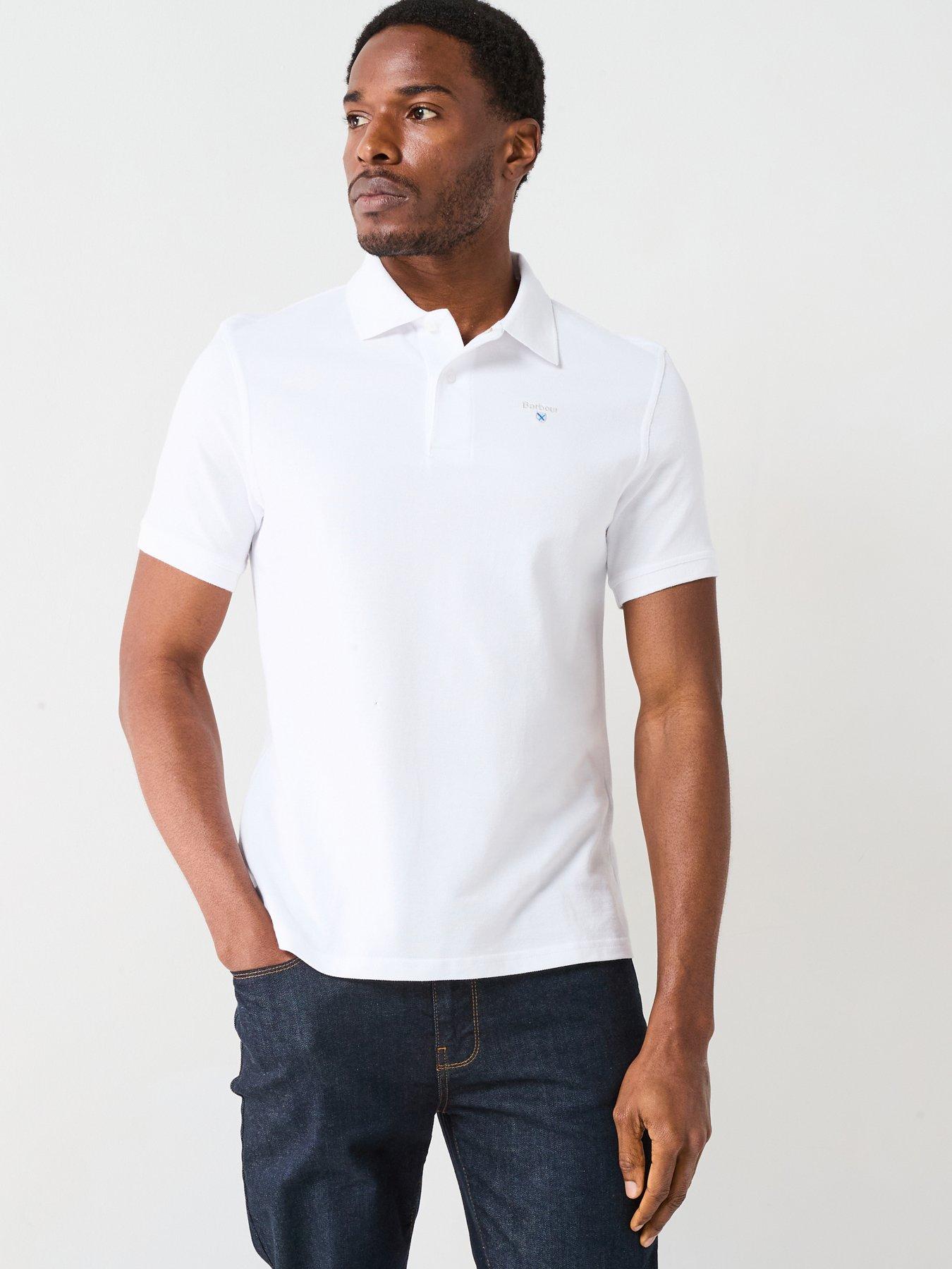 Image 1 of 5 of Barbour Sports Tailored Fit Polo Shirt - White