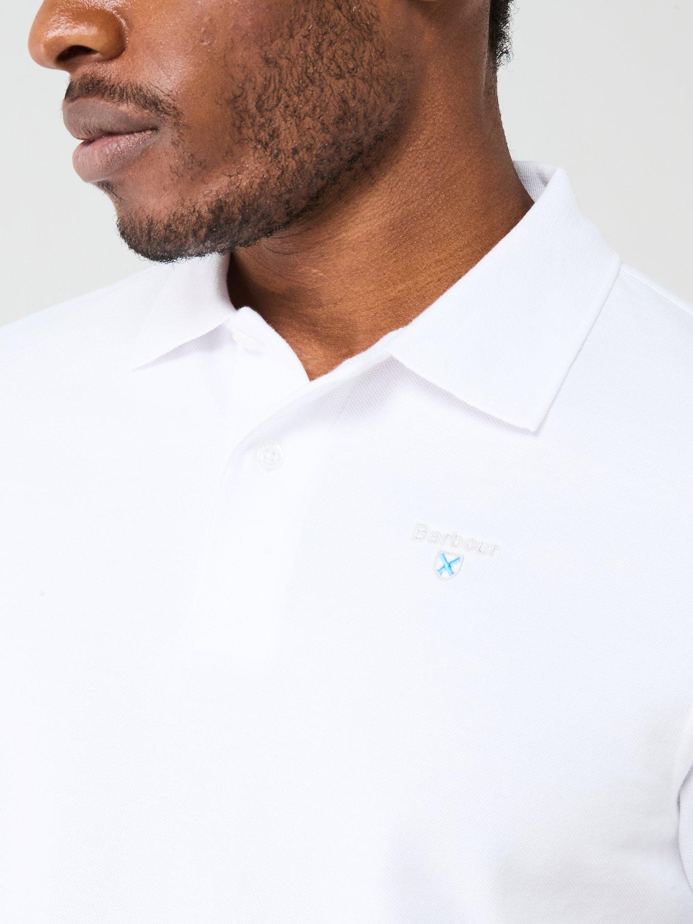 Image 5 of 5 of Barbour Sports Tailored Fit Polo Shirt - White