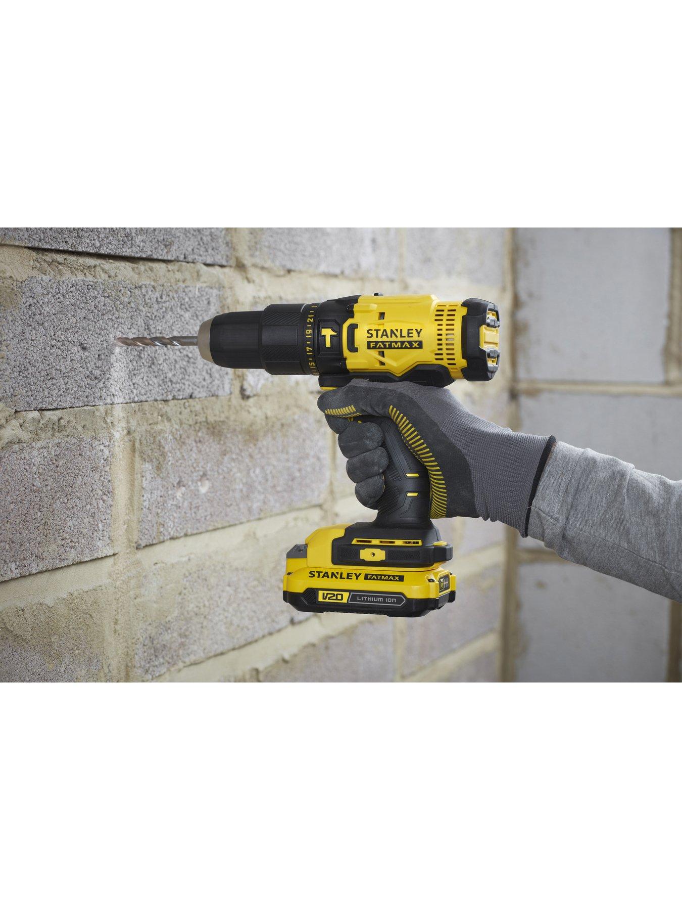 stanley-fatmax-v20-18v-combi-hammer-drill-kit-sfmcd711d21-gbstillFront