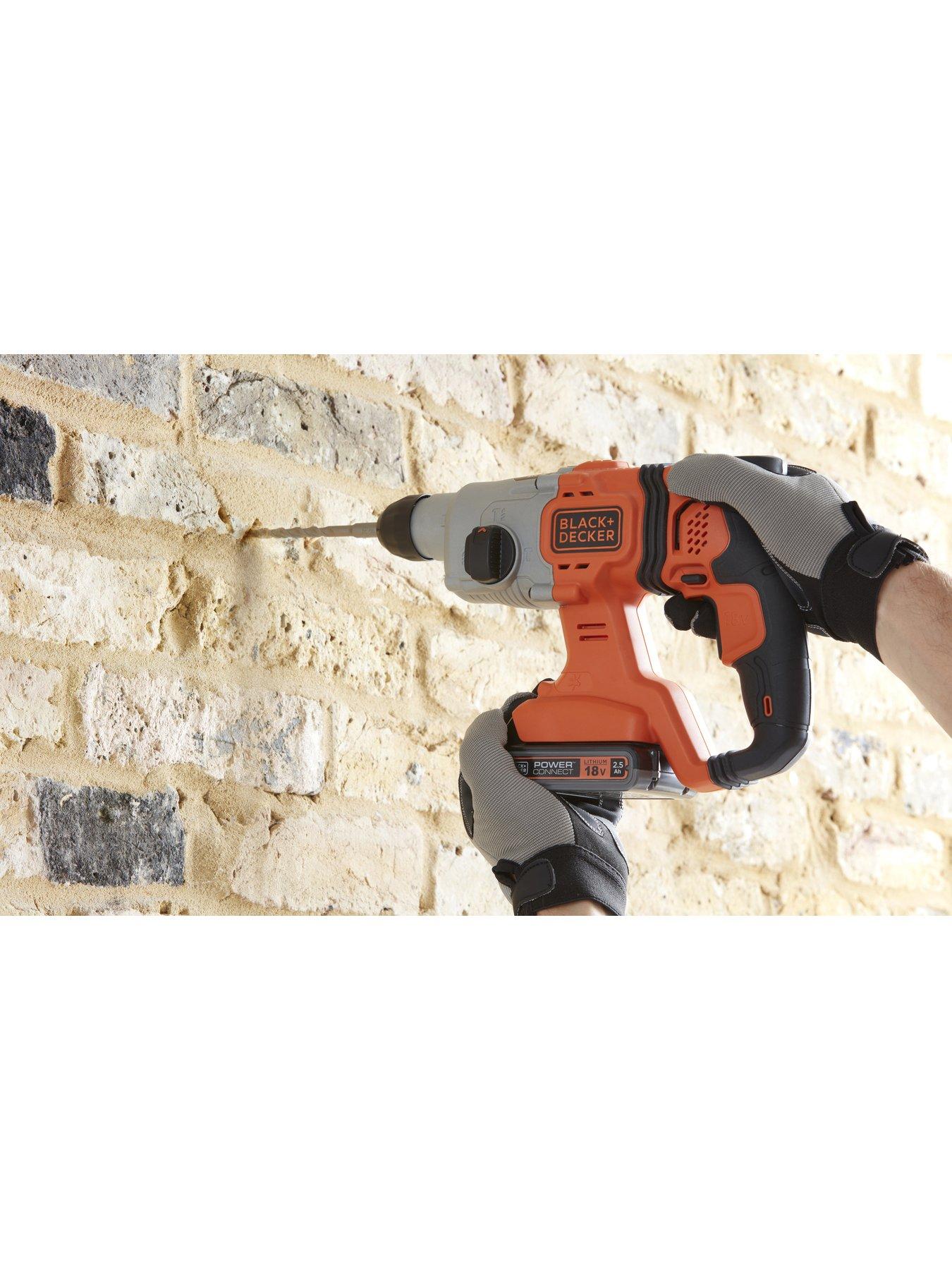 Black & Decker BLACK + DECKER BCD900E2K-GB 18v LITHIUM ION SDS+ DRILL 2 X  2.5AH BATTERIES