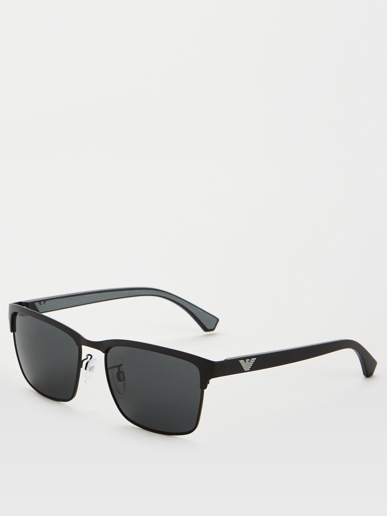 Emporio Armani Emporio Armani Rectangle Lens 0ea2087 Sunglasses - Black