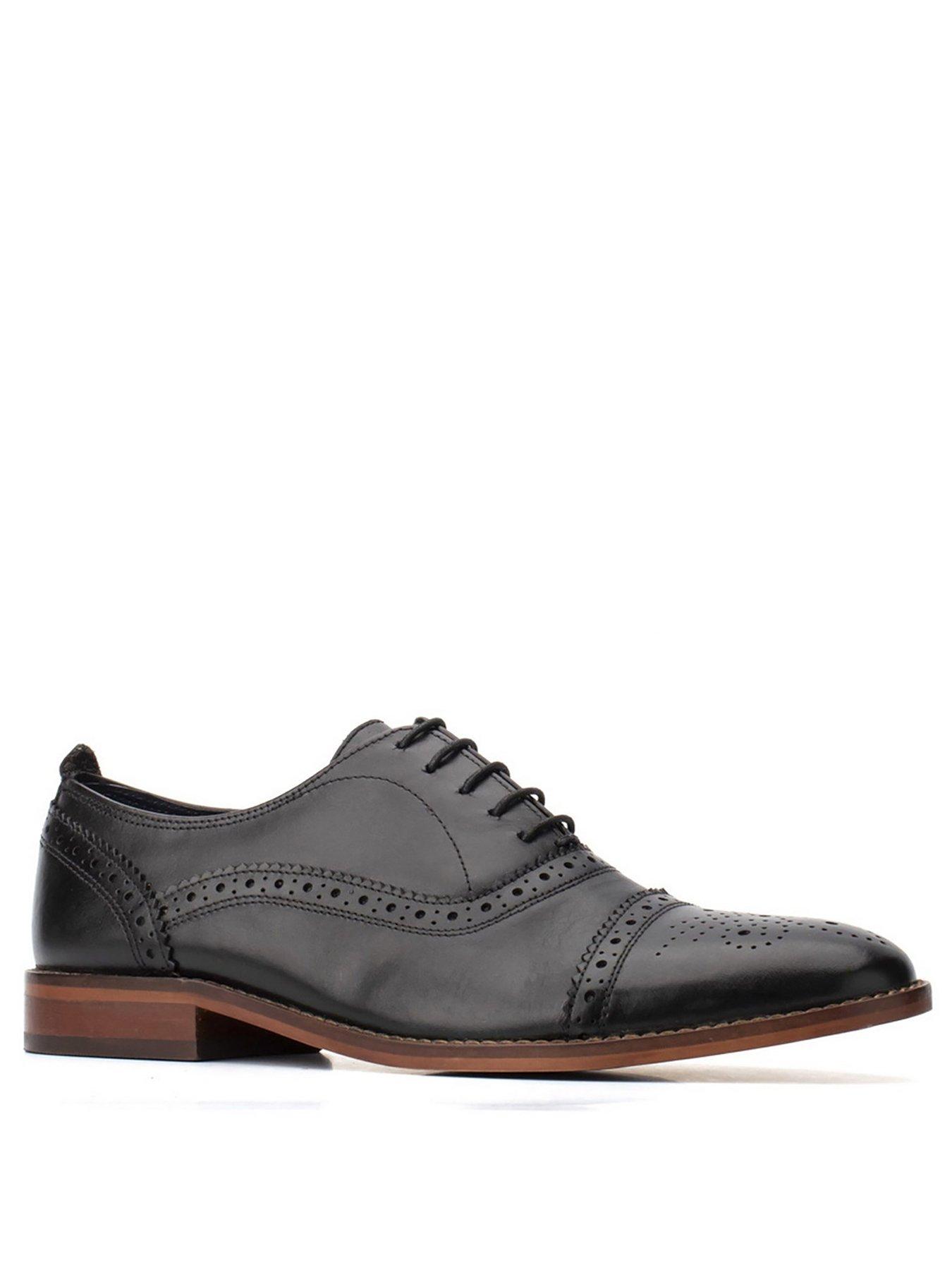 Image 1 of 3 of Base London Cast Brogue Shoe - Black