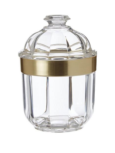 premier-housewares-small-acrylic-canister-with-gold-finish