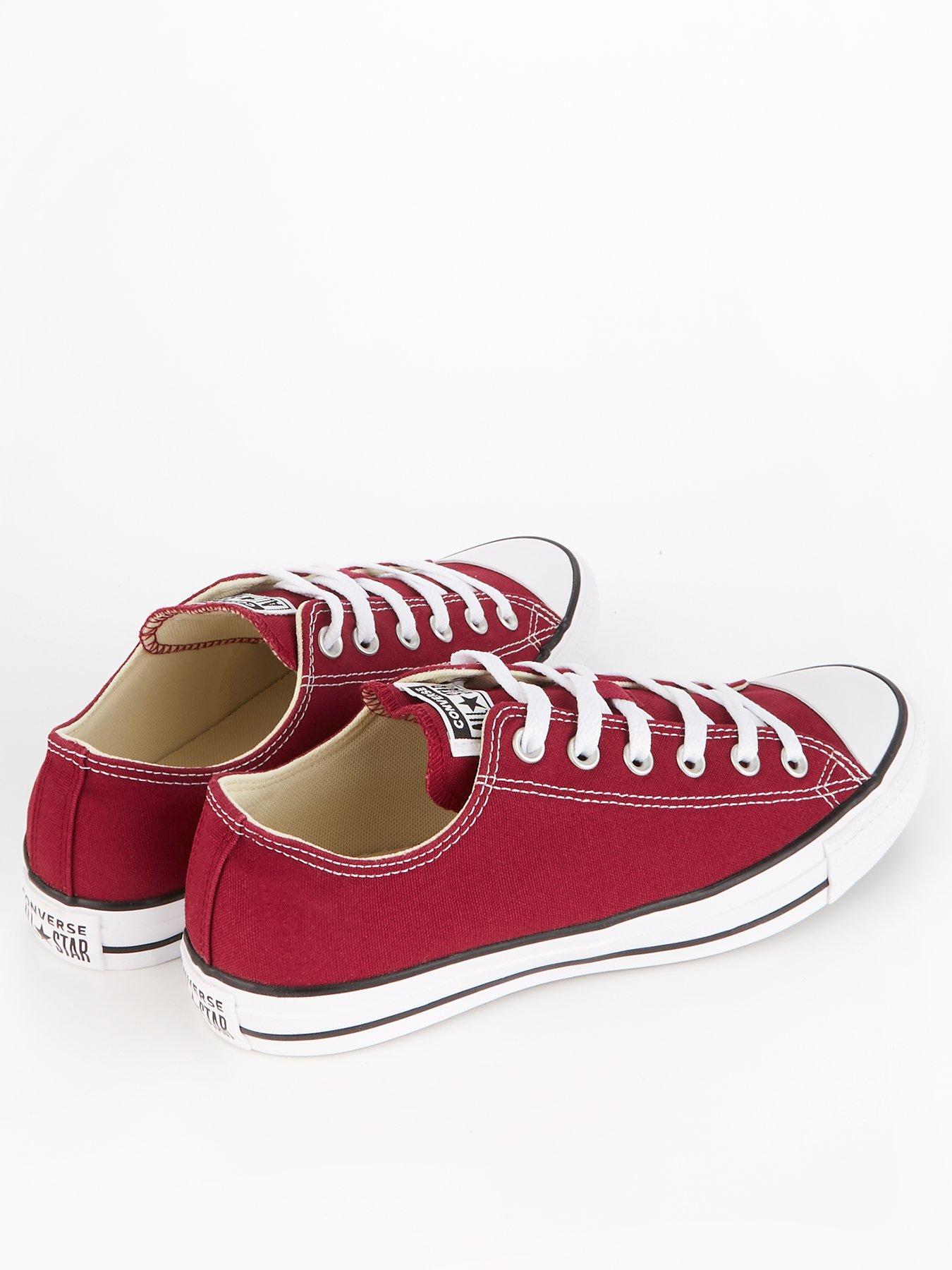 Mens red on sale low top converse