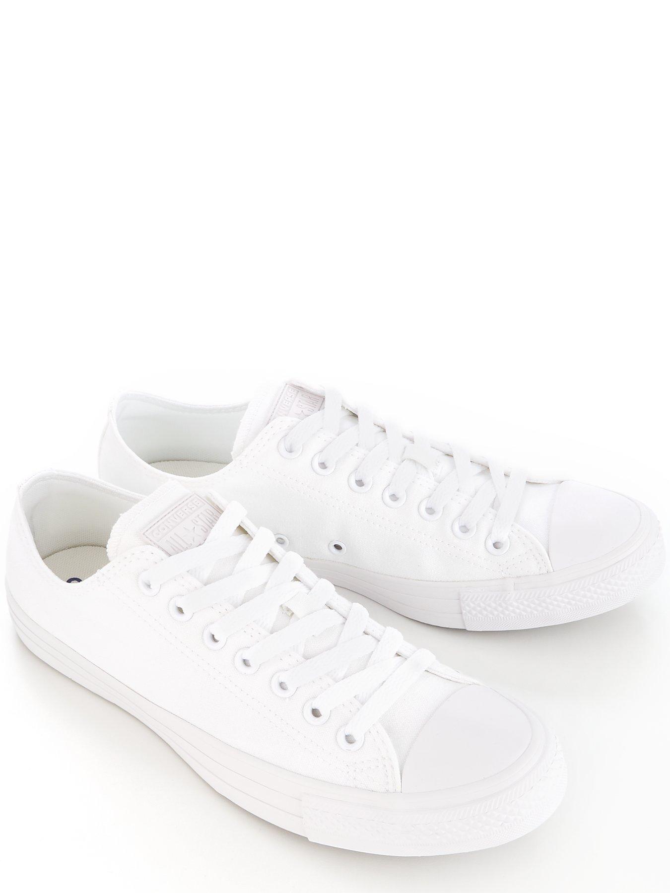 Mens white canvas clearance converse