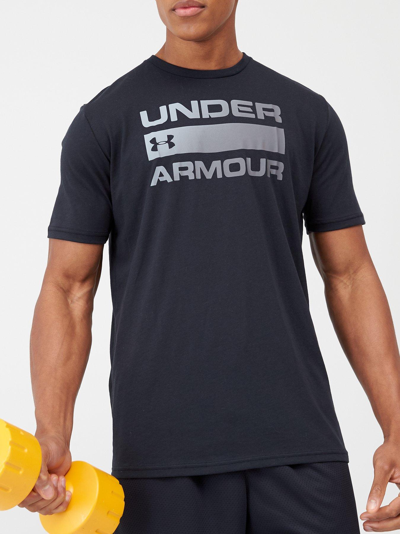 Image of UNDER ARMOUR Men's Training Team Issue Wordmark Short Sleeve T-Shirt - Black/Grey
