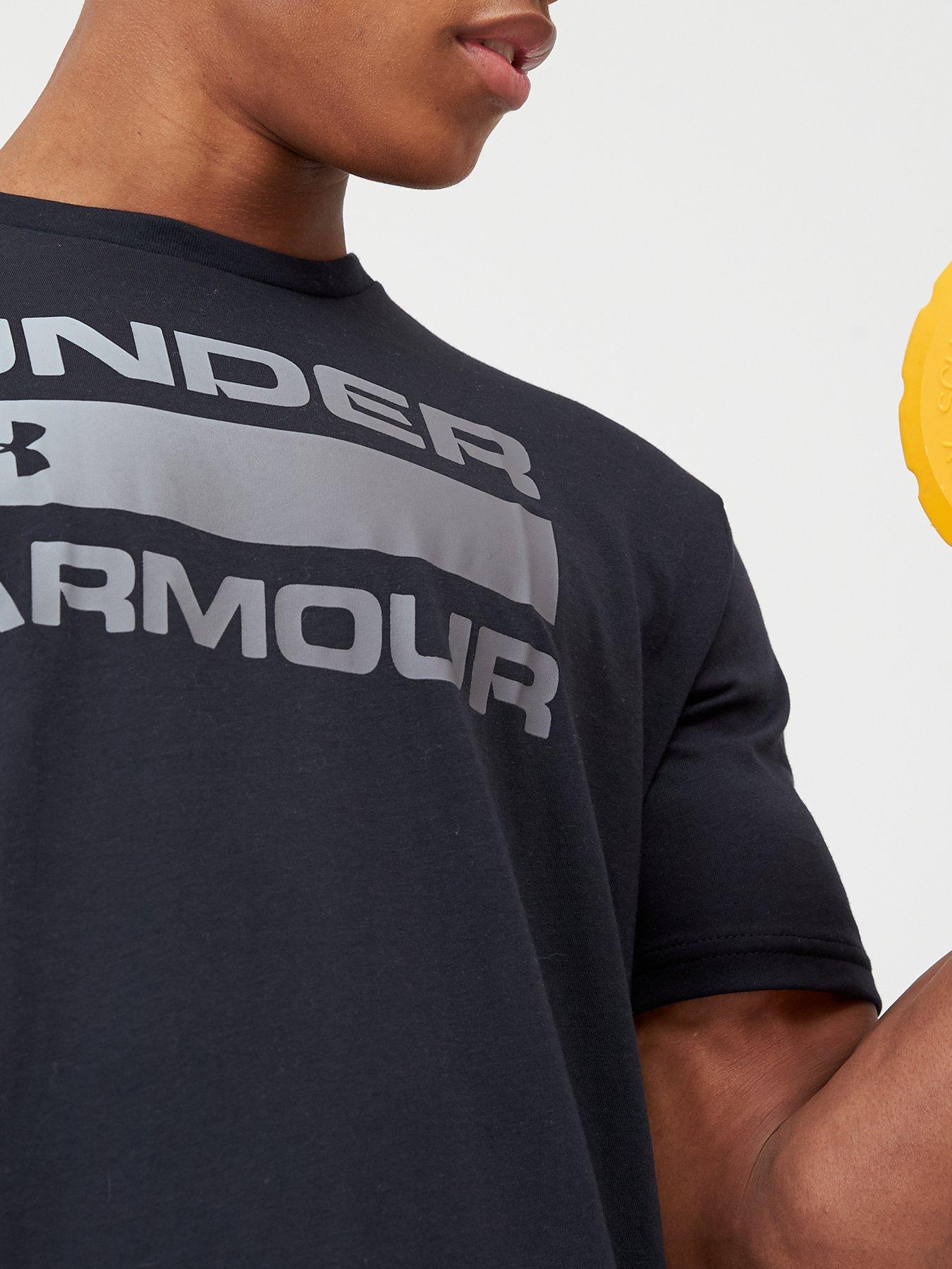 under-armour-mens-training-team-issue-wordmark-short-sleeve-t-shirt-blackgreyoutfit