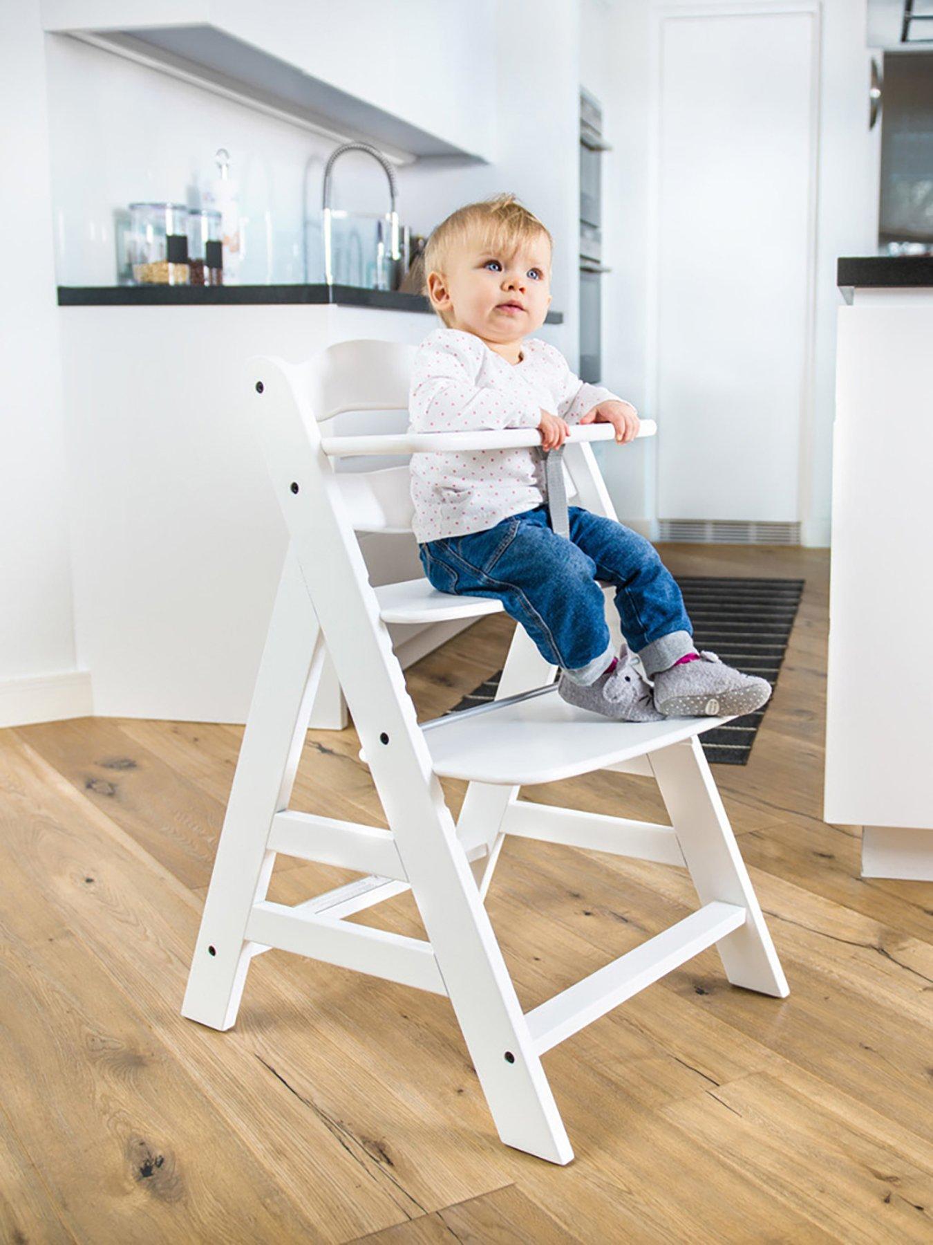 Image of Hauck Alpha+ Wooden Highchair - White