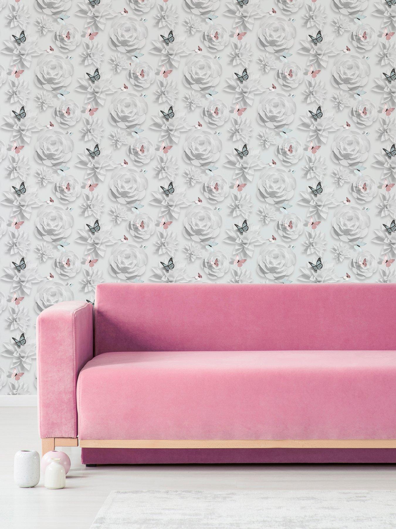 undefined Easy Origami Floral Wallpaper