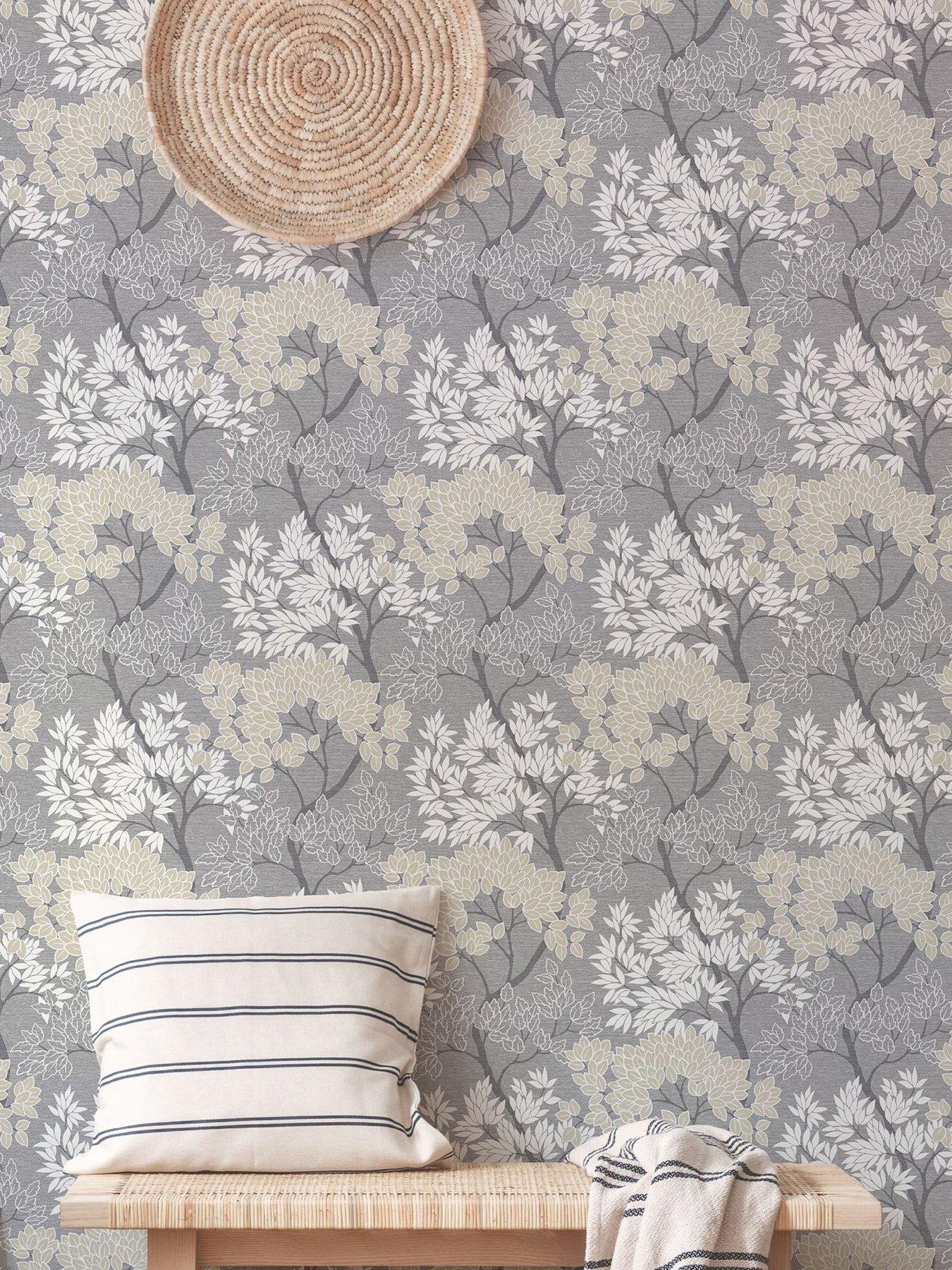 undefined Lykke Tree Charcoal Wallpaper