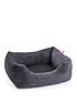 zoon-velour-charcoal-grey-square-bed-extra-largefront