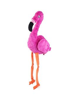 zoon-pink-flamingo-plush-dog-toy