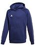 adidas-youth-core-18-sweat-hooded-tracksuit-top-navyfront