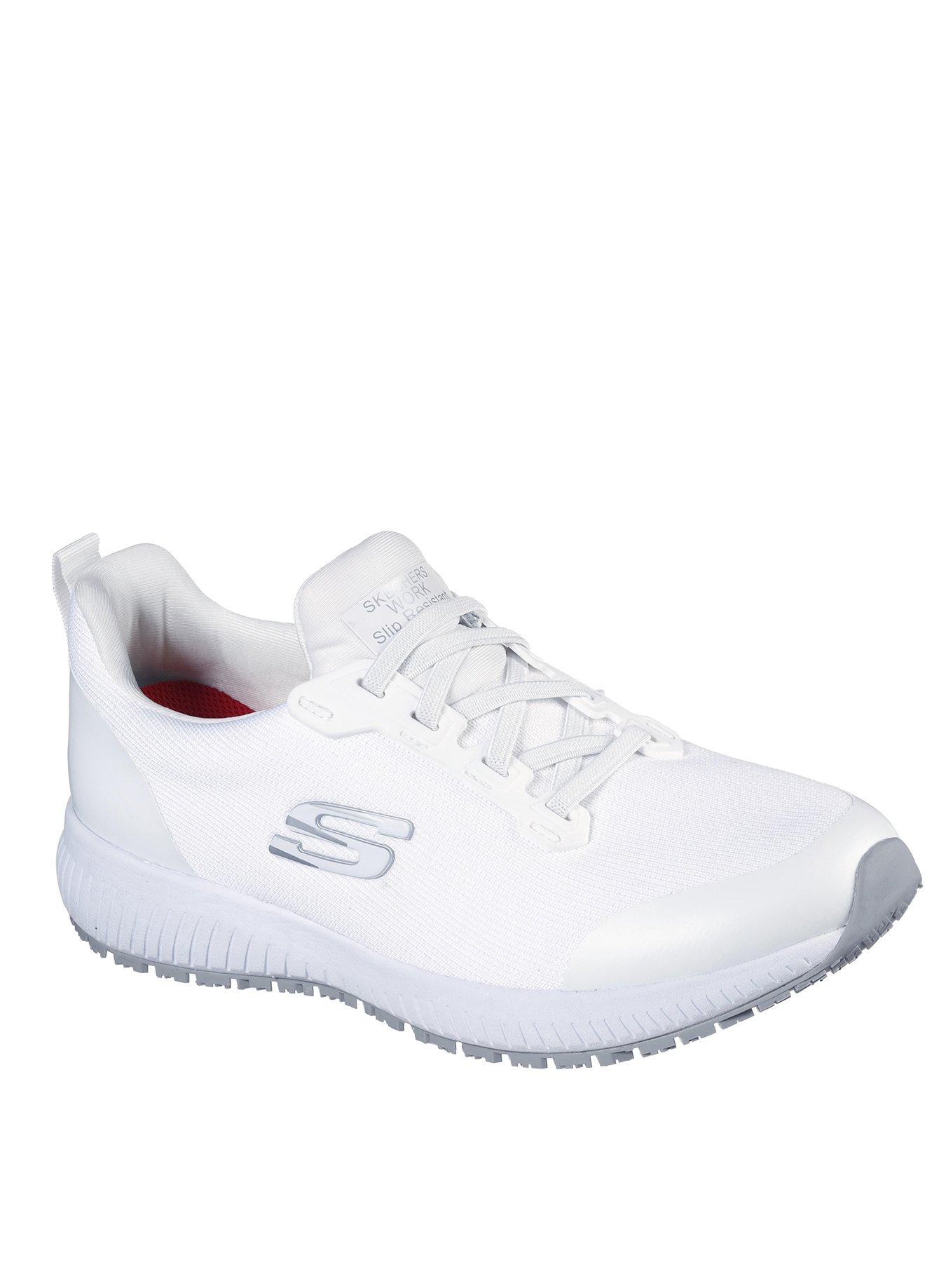 Skechers white hot sale diamante trainers