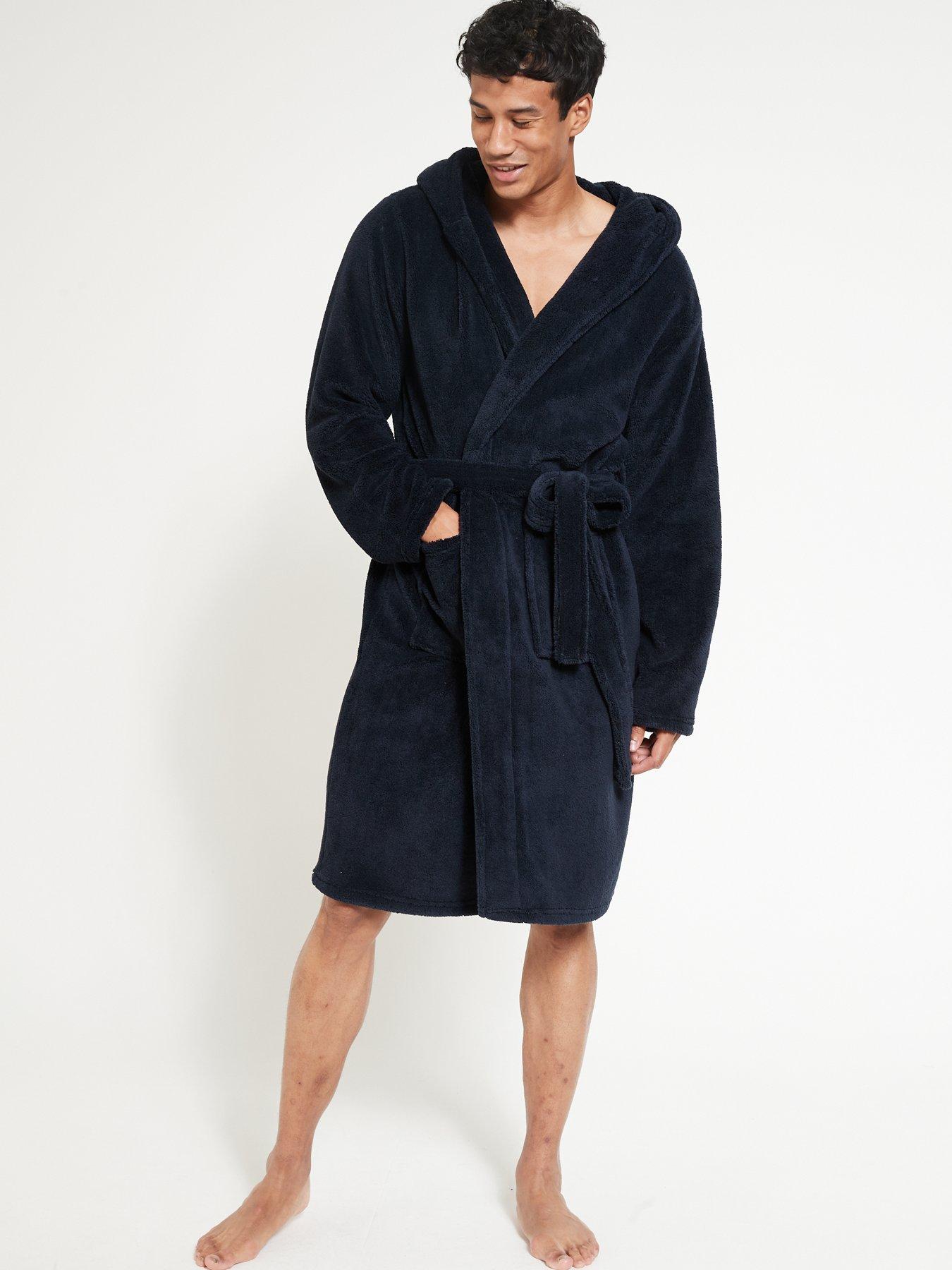 Everyday Supersoft Dressing Gown with Hood - Grey