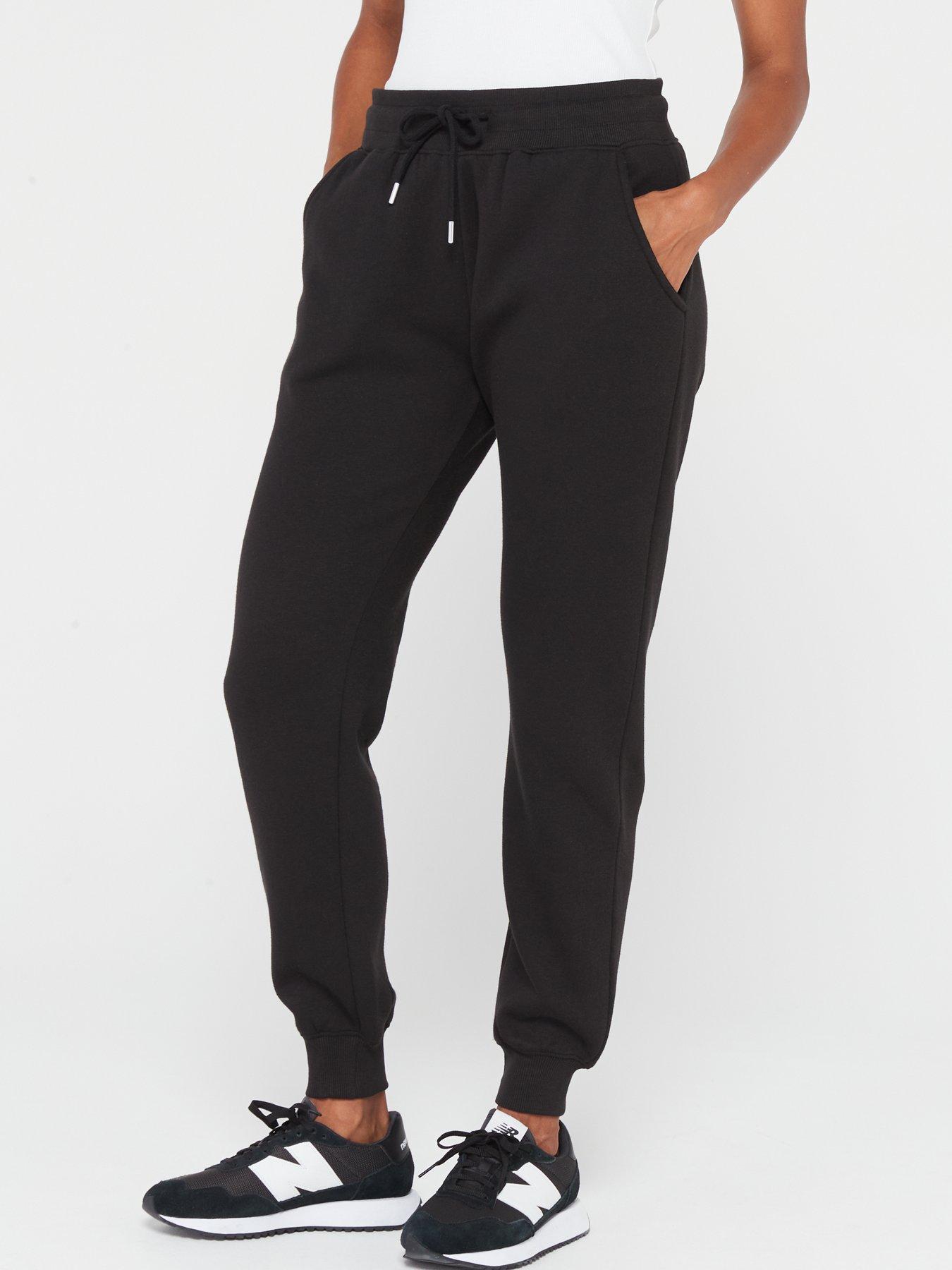 Black, Jogging Bottoms, Trousers & leggings, Women