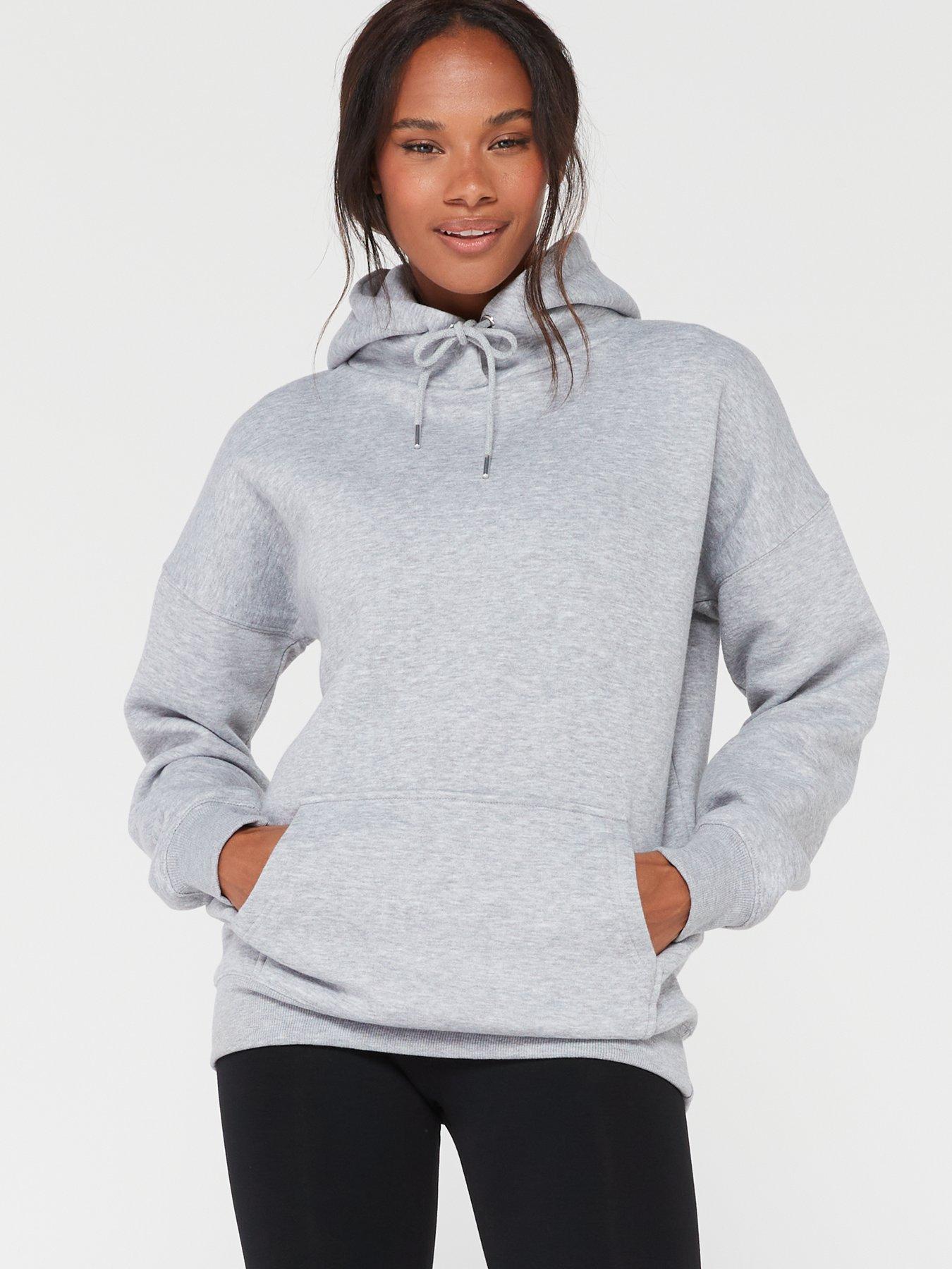 Zhrill Hooded Sweatshirt light grey flecked casual look Fashion Sweats Hooded Sweatshirts 