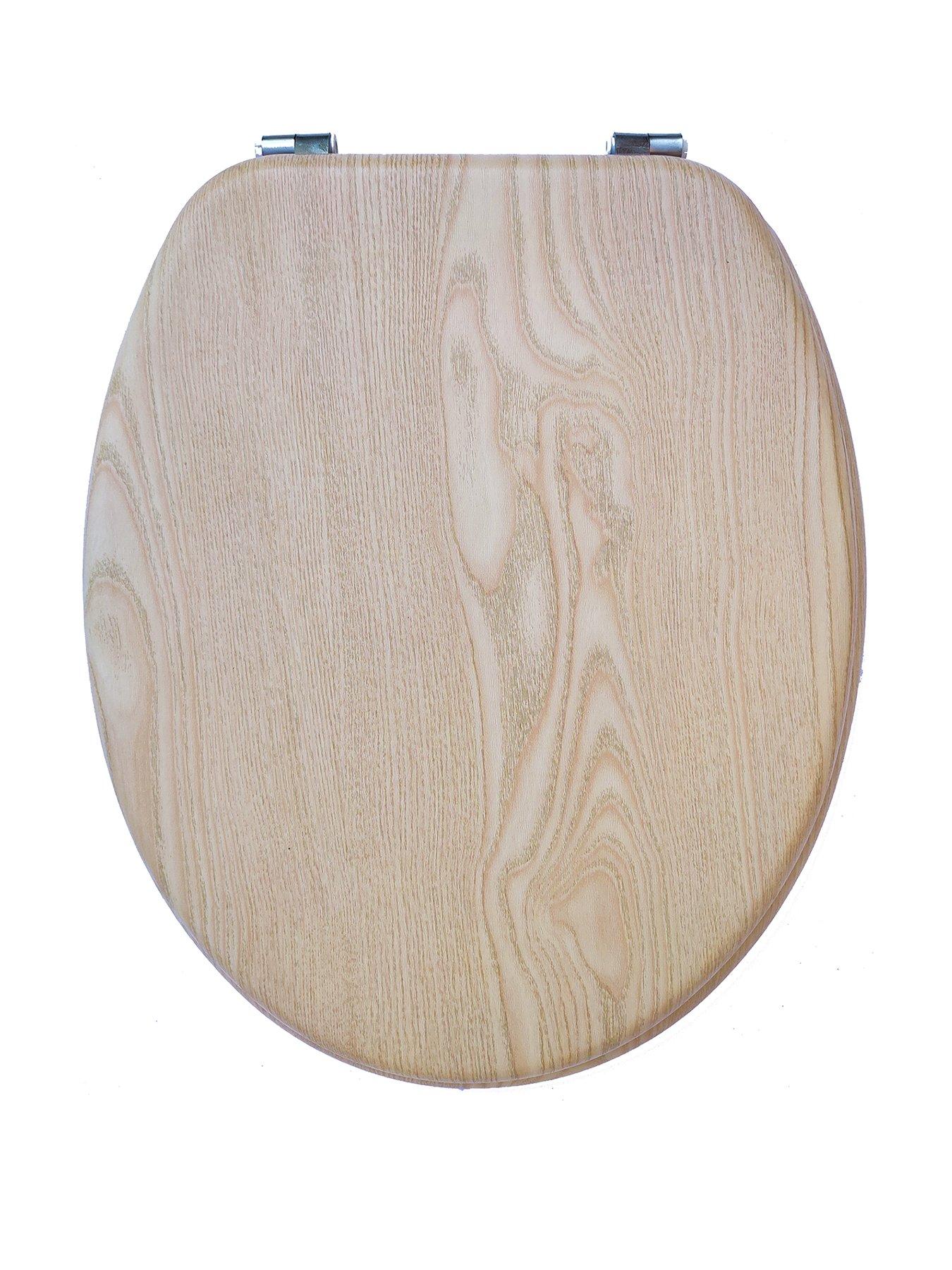 AQUALONA Oak Effect Toilet Seat