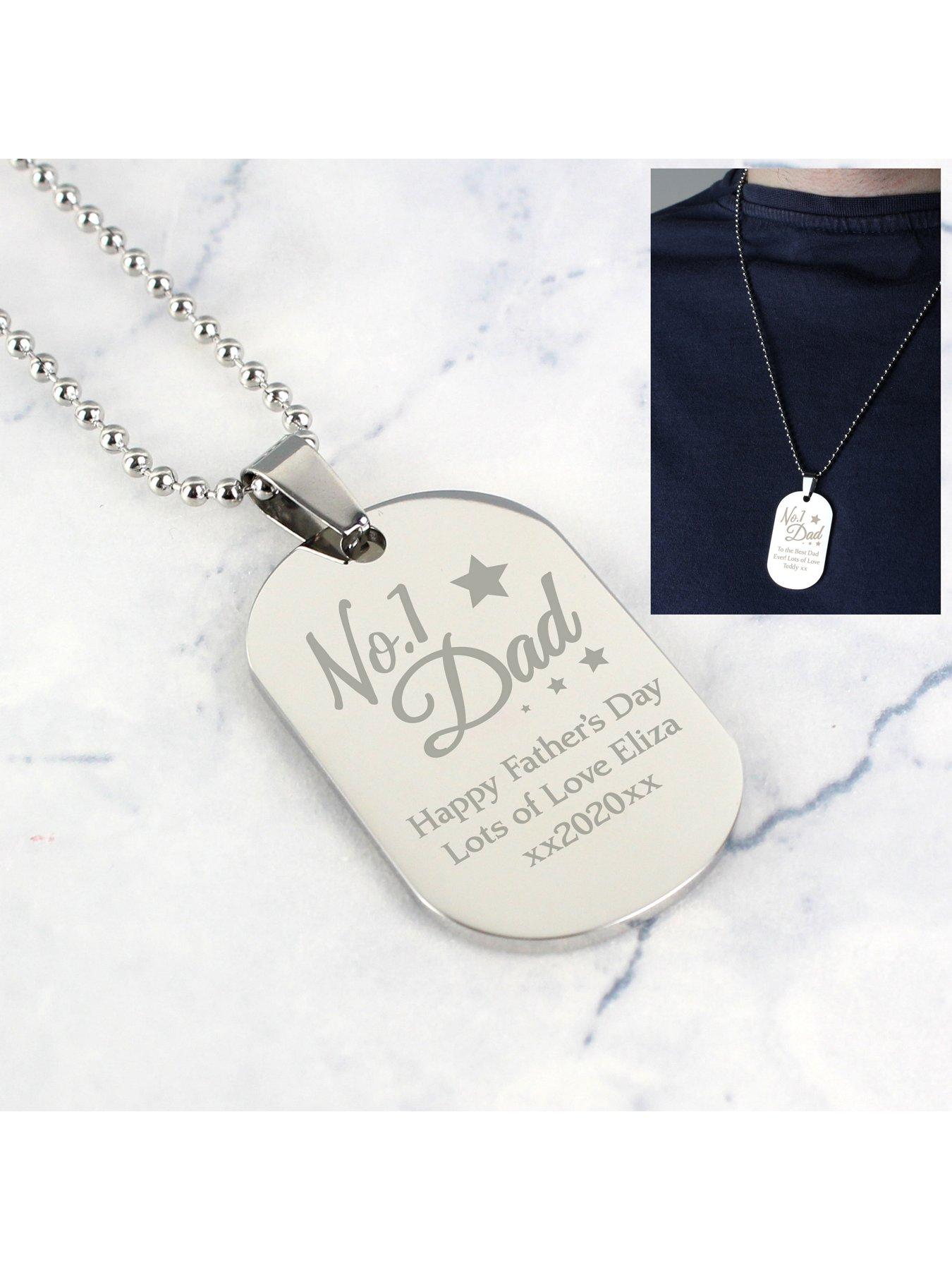 Personalised dad deals necklace