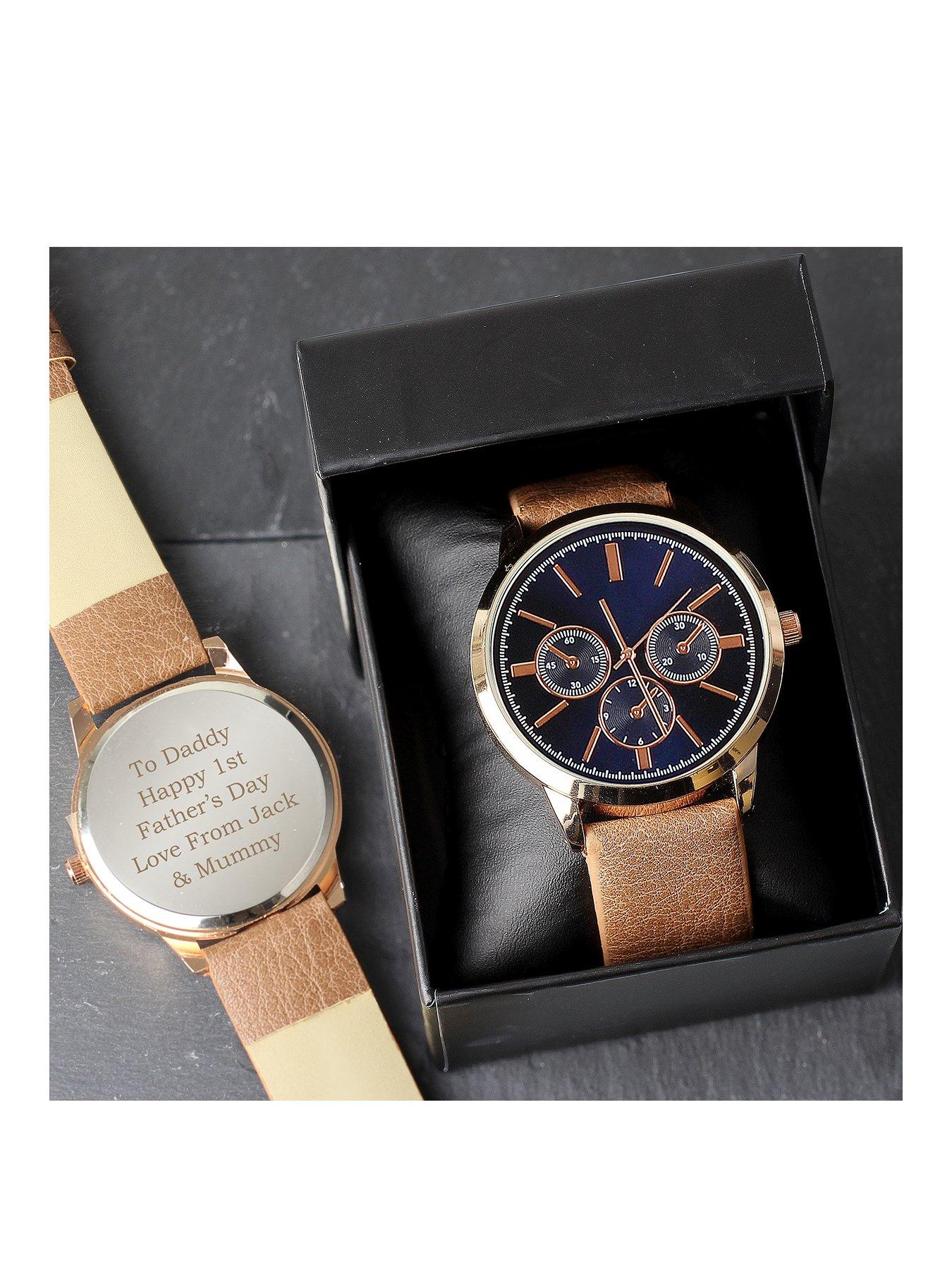 the-personalised-memento-company-personalised-mens-rose-gold-watch-with-tan-strapstillFront