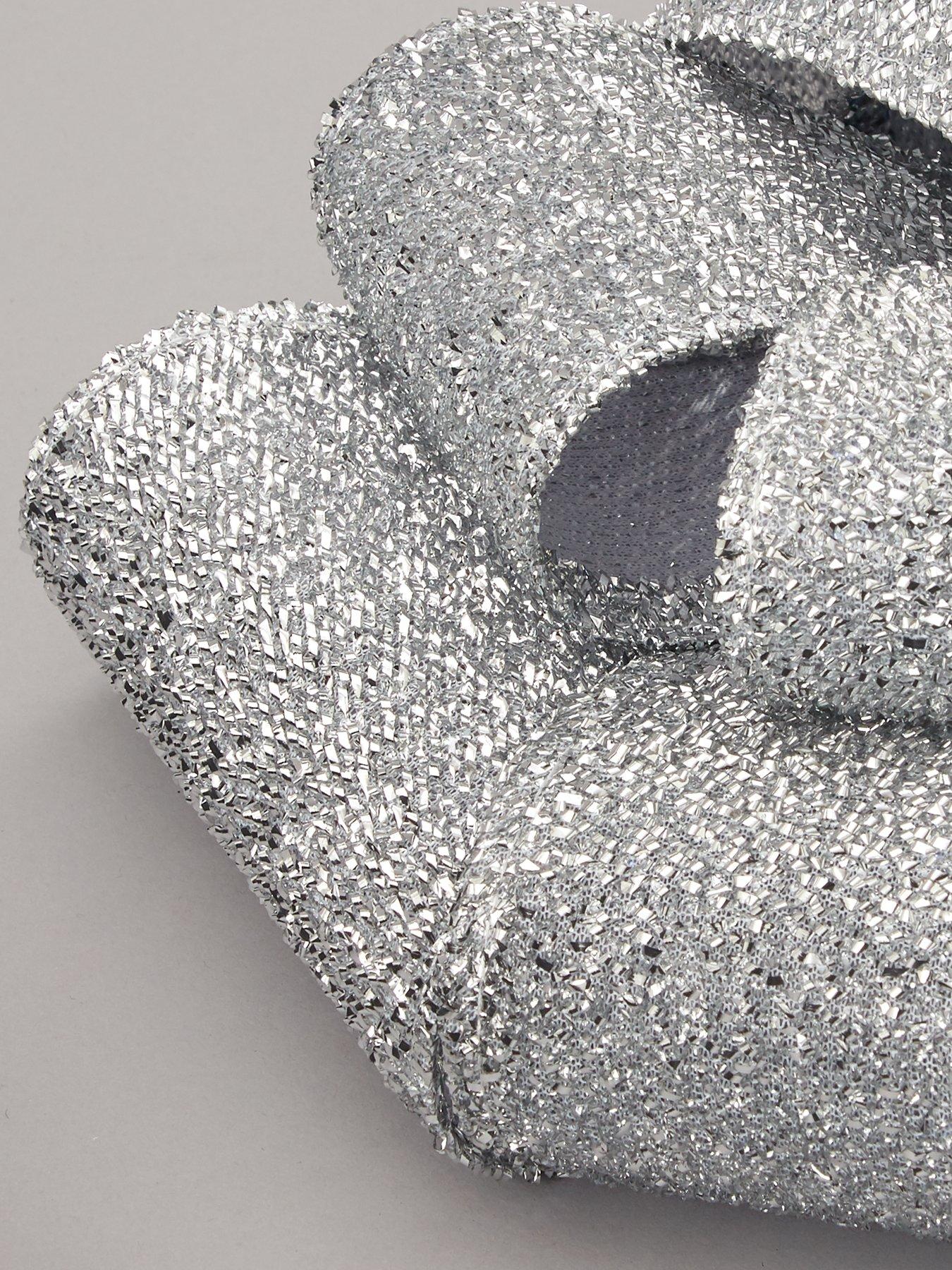 Image 4 of 4 of The Very Collection Battery Operated Door Bow Christmas Decoration&nbsp;- Silver