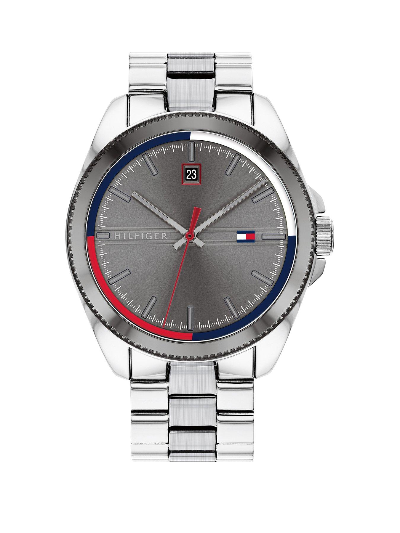 Mens silver discount tommy hilfiger watch