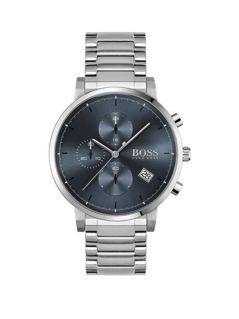 boss-integrity-stainless-steel-bracelet-blue-chronograph-dial-watch