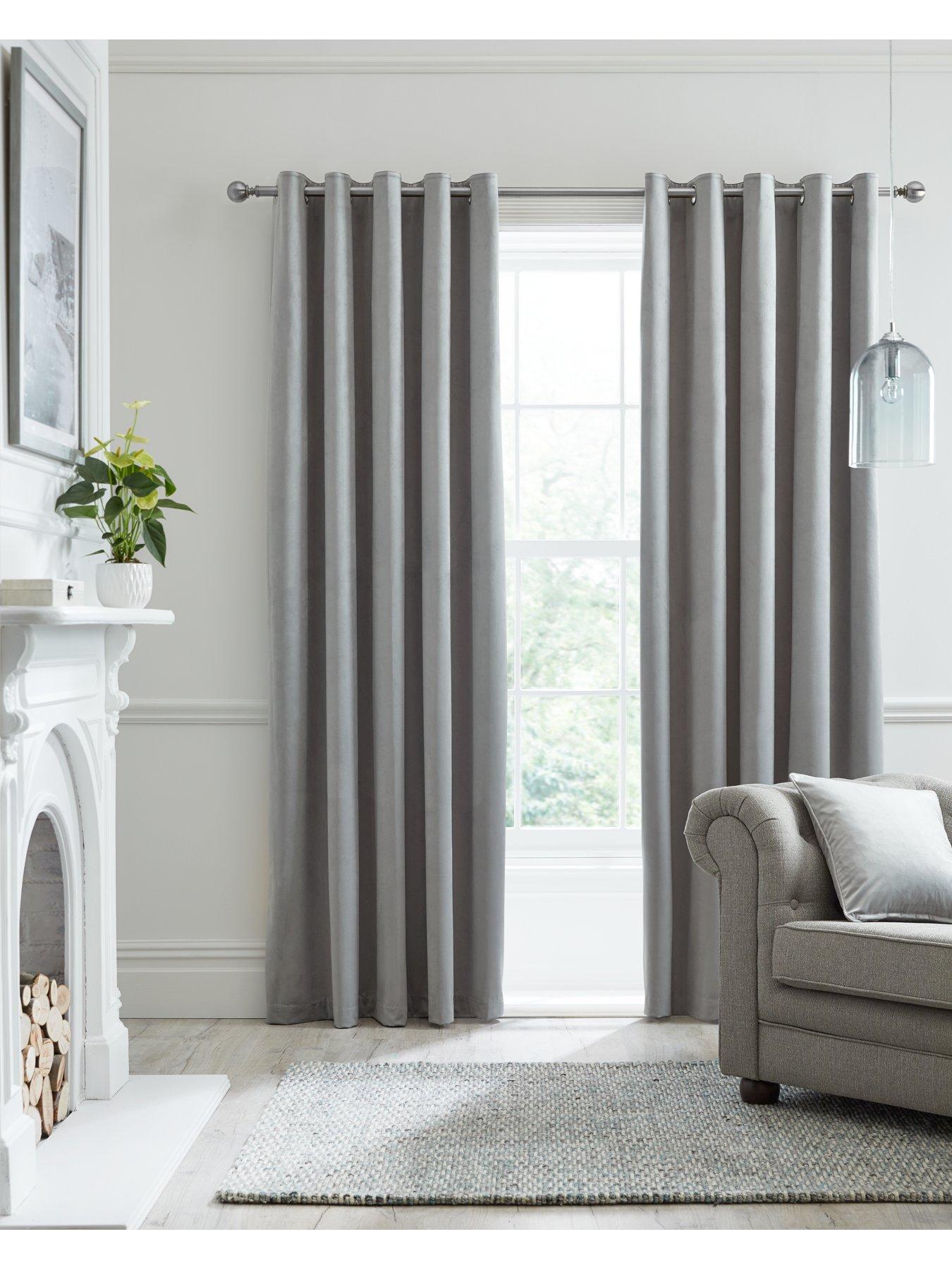undefined Montrose Velvet Blackout Eyelet Curtains
