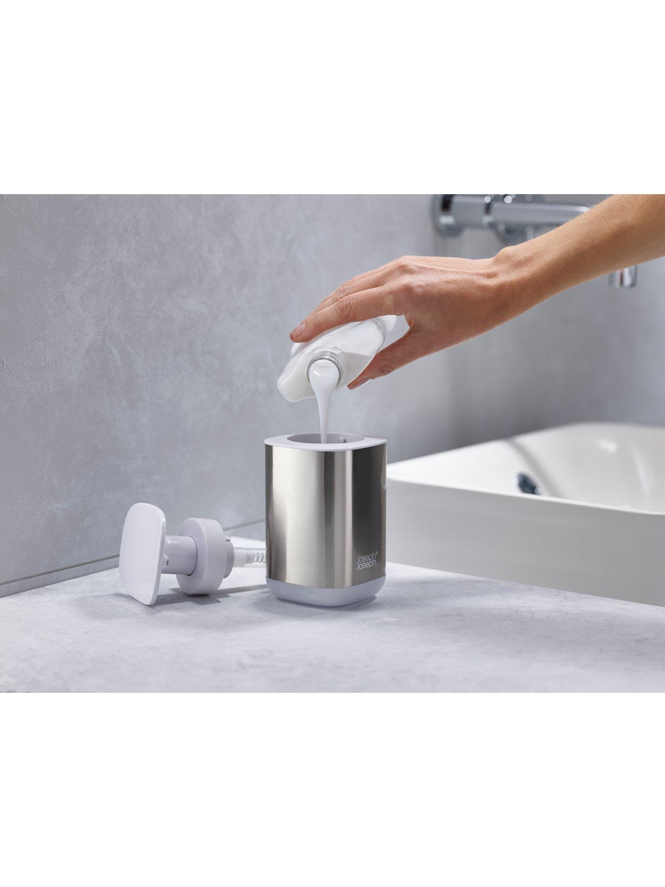 joseph-joseph-presto-steel-white-soap-dispenserback