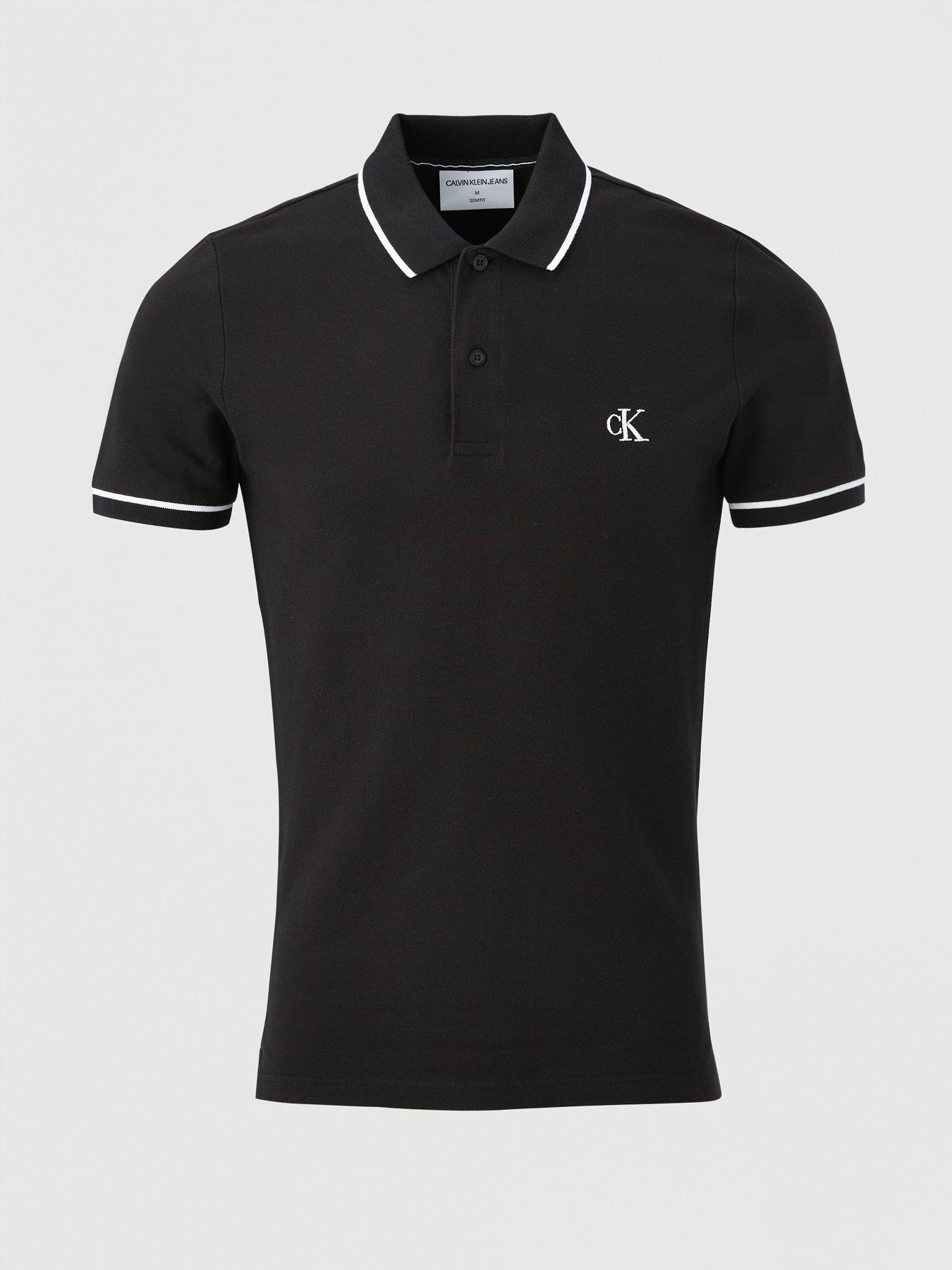 Calvin Klein Jeans Tipping Slim Polo Shirt - Black