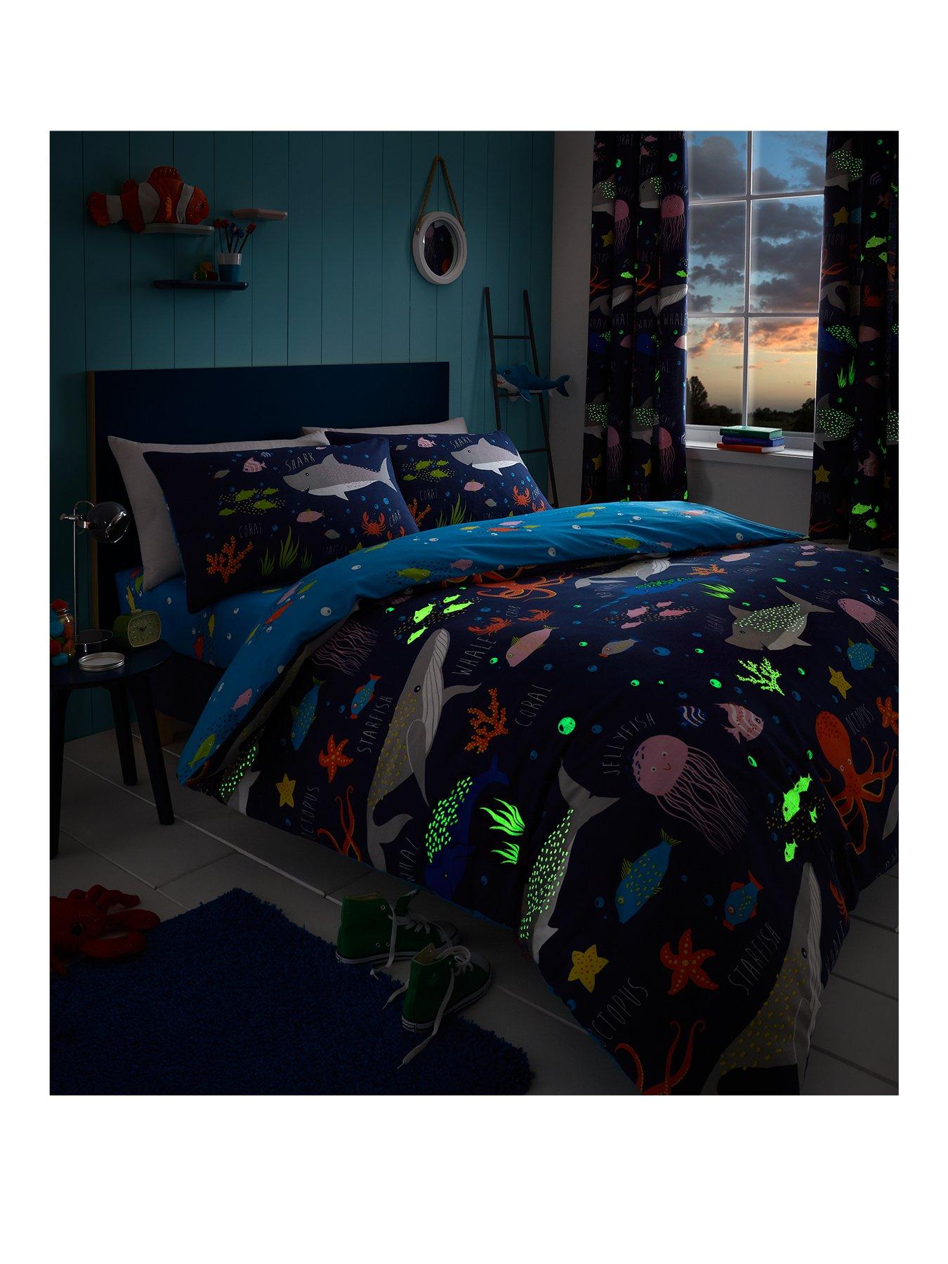 bedlam-sea-life-glow-in-the-dark-single-duvet-cover-set-multistillFront