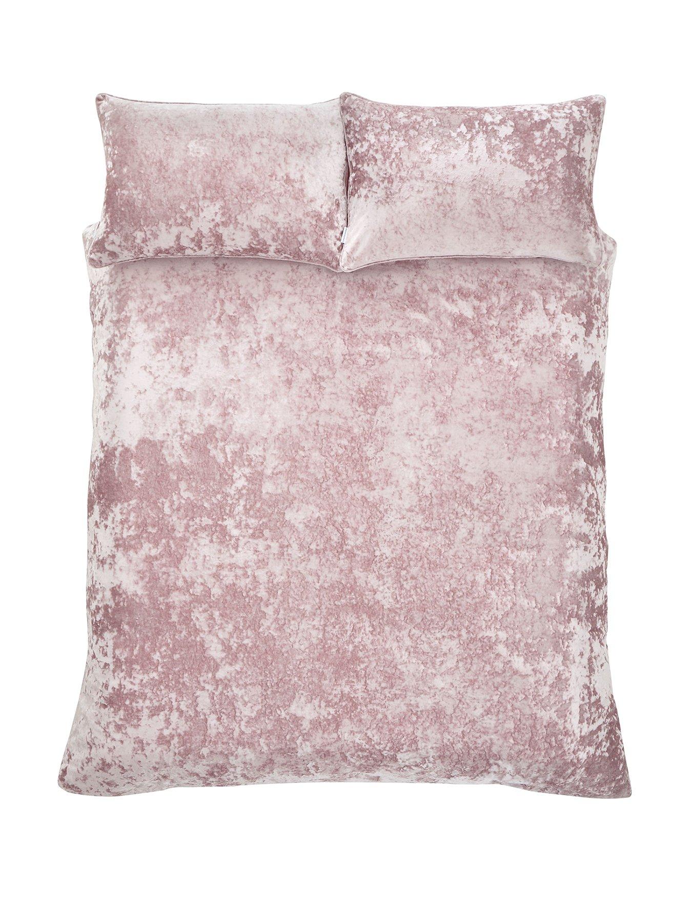 catherine-lansfield-crushed-velvet-duvet-cover-set-blush-pinkstillFront