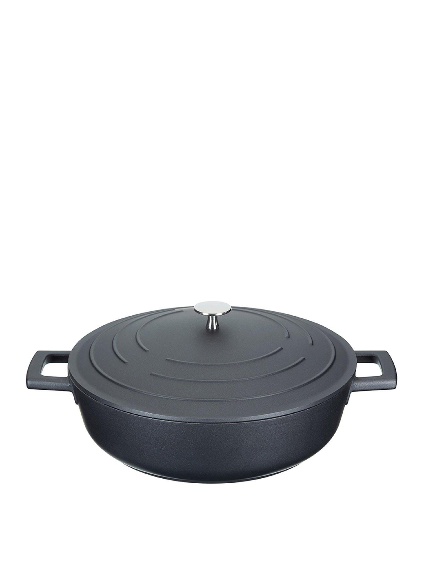 Masterclass Premium Casserole Pot with Lid Cookware 9.5 Inch 4.3