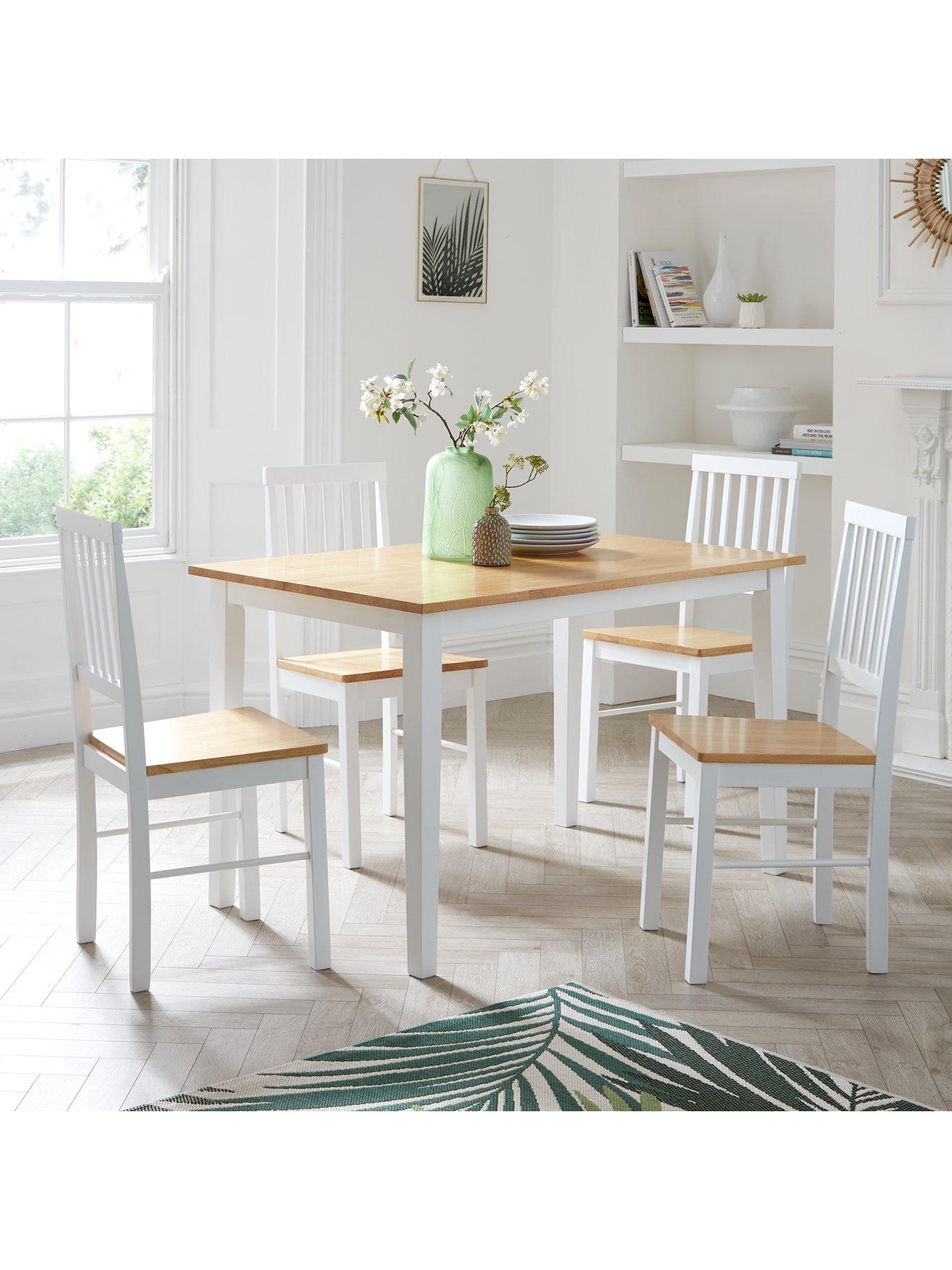 Image 1 of 5 of The Very Collection Michigan 120 cm Dining Table + 4 Chairs