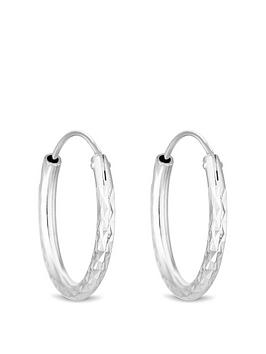 simply-silver-20mm-diamond-cut-hoop-earrings