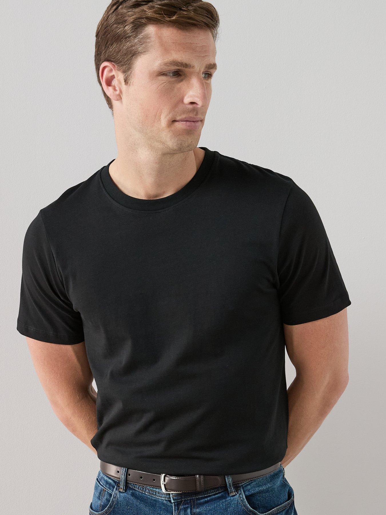 Image 4 of 6 of The Very Collection Essentials 3 Pack Crew T-Shirt - Black/White/Grey