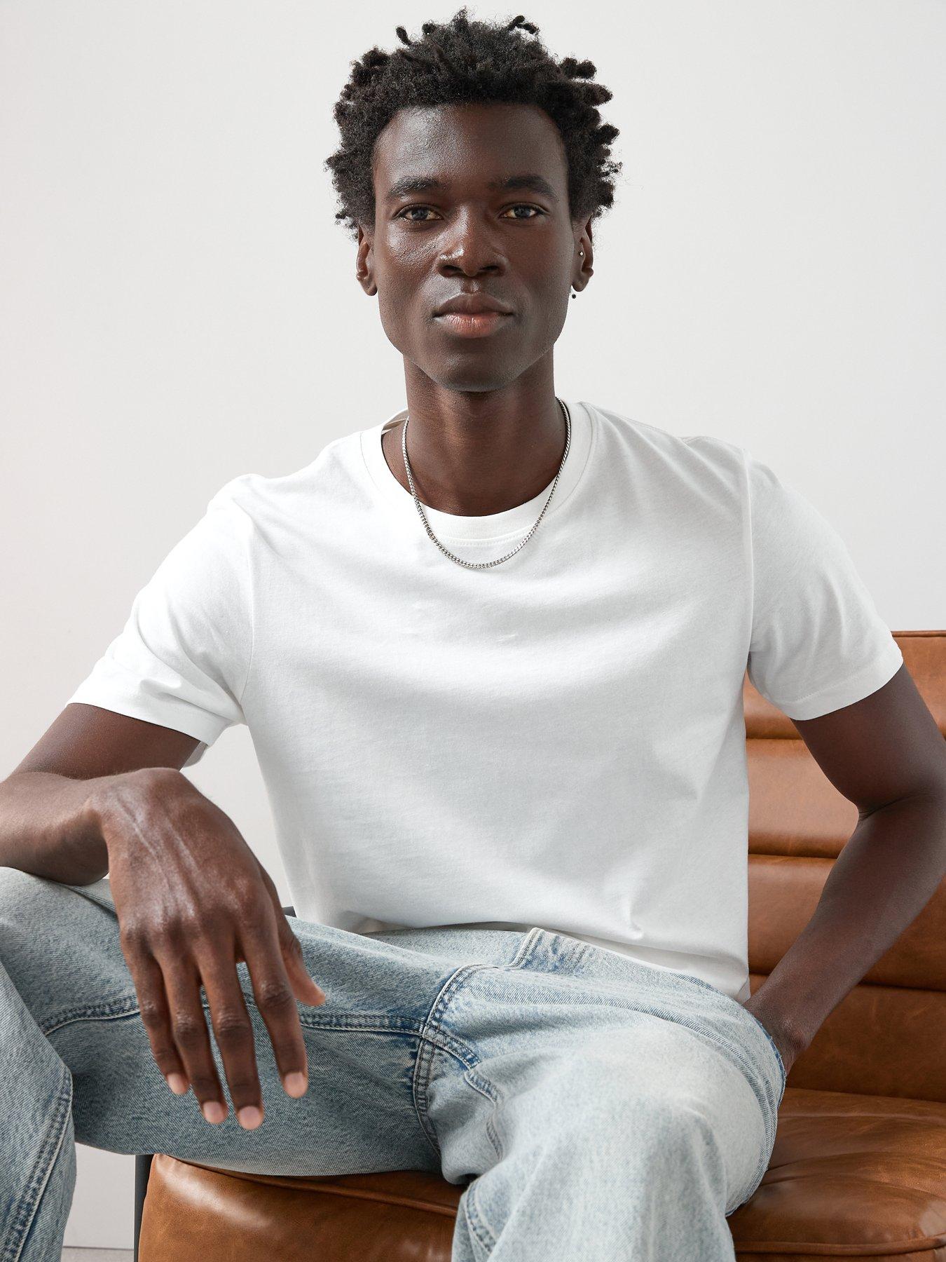 Image 1 of 6 of The Very Collection Pure Cotton Essentials Crew Neck T-shirt - White