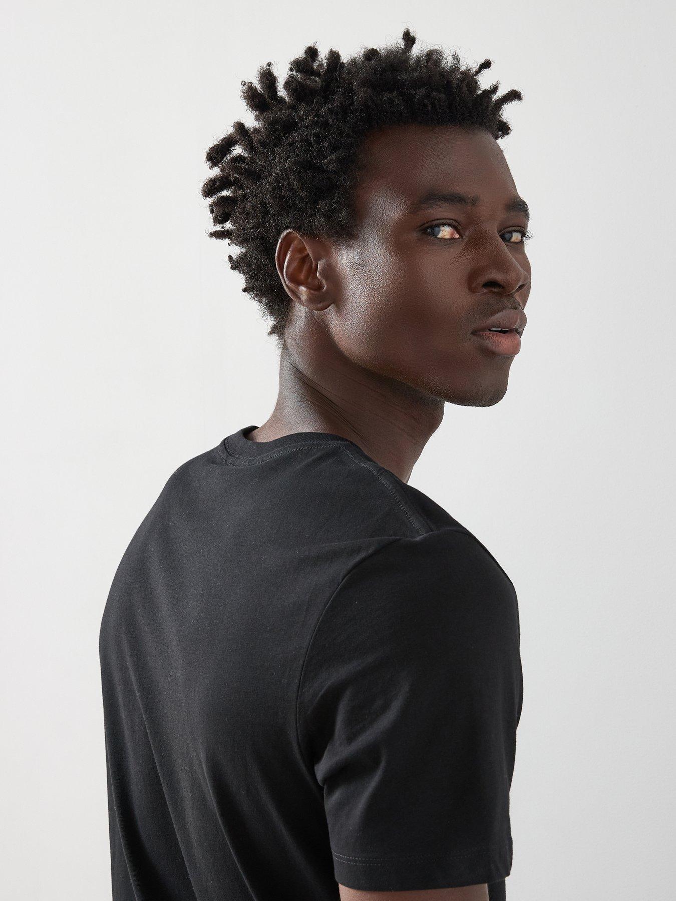 Image 4 of 6 of The Very Collection Mens Pure Cotton Crew Neck Short Sleeve T-Shirt - Black