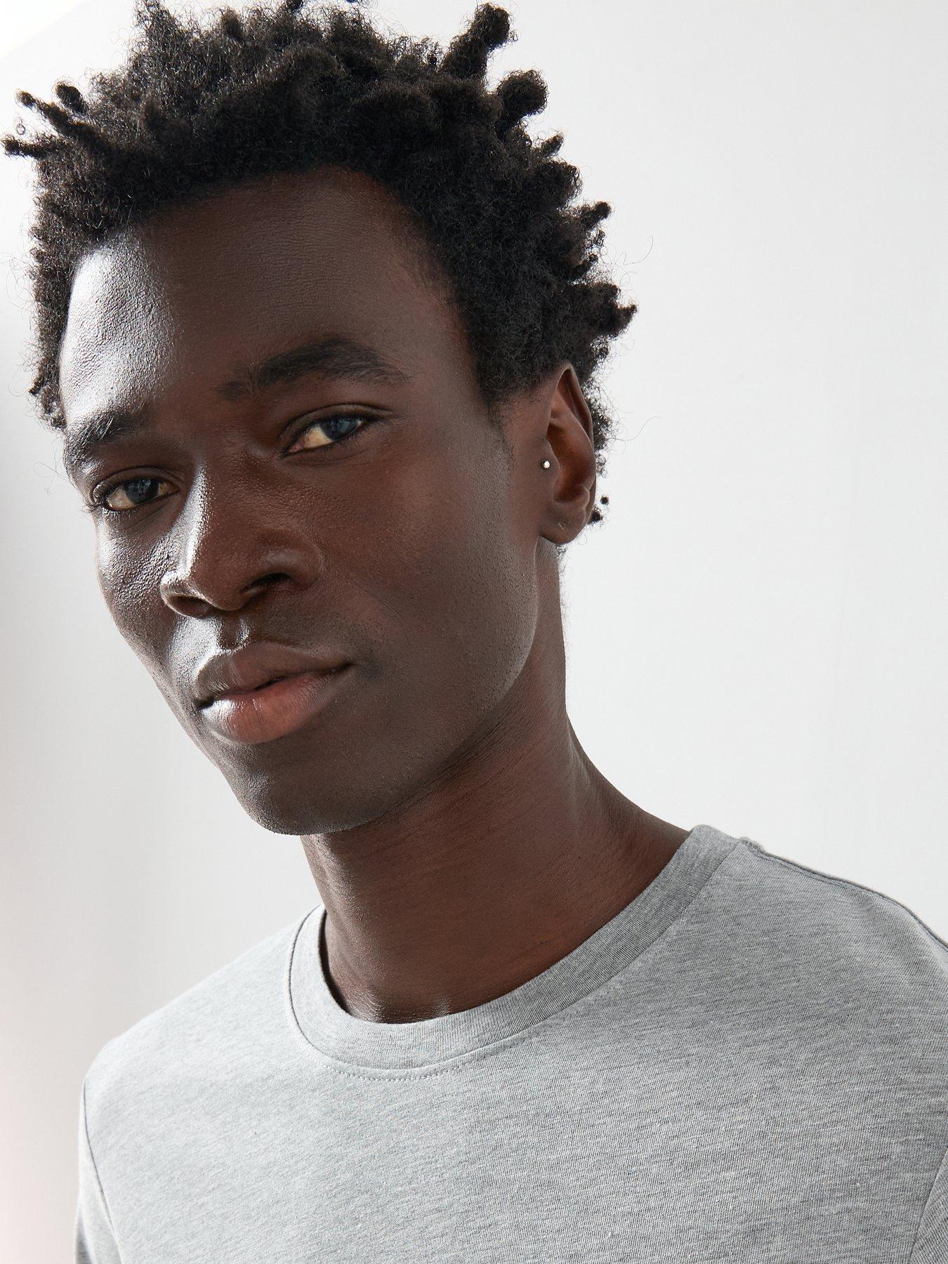 Image 4 of 6 of The Very Collection Essentials Crew Neck T-Shirt - Grey Marl